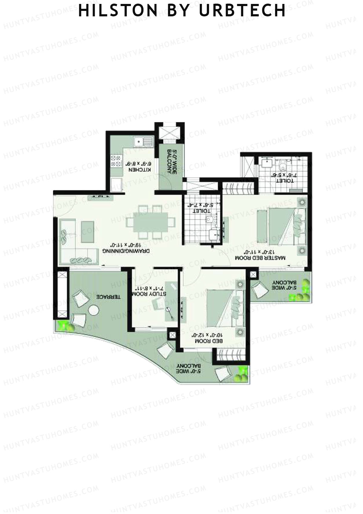 Hilston By Urbtech Tower C Unit 1 Floor Plan