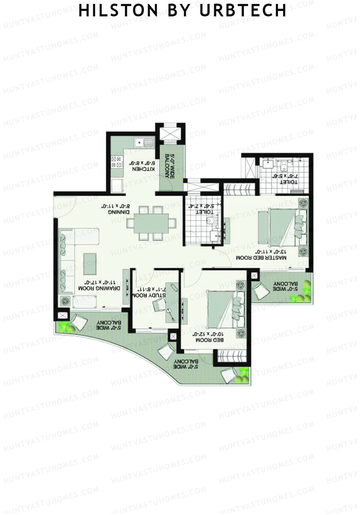 Hilston By Urbtech Tower C Unit 1 Floor Plan