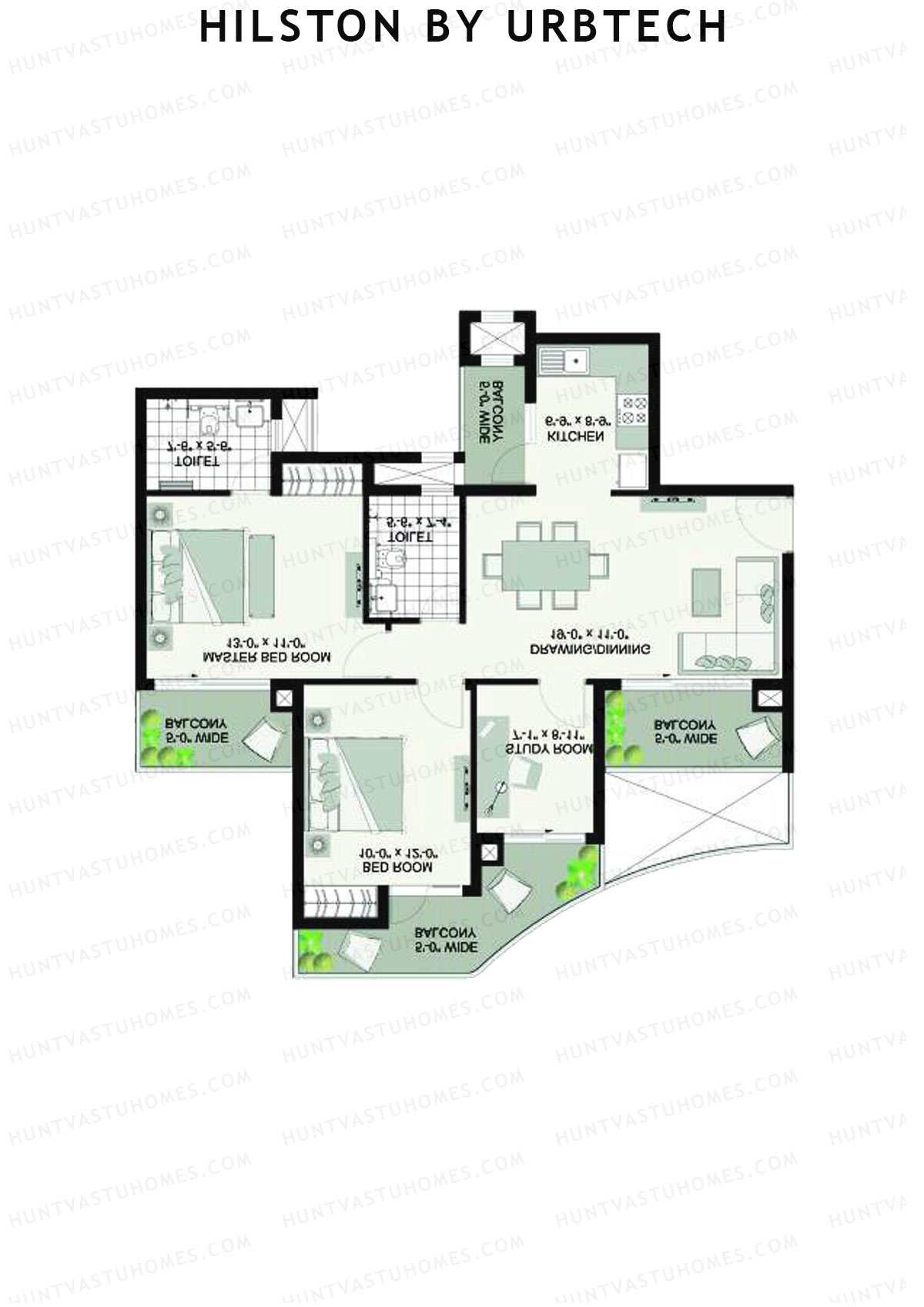 Hilston By Urbtech Tower C Unit 2 Floor Plan