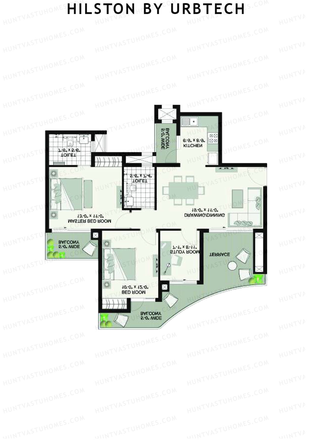 Hilston By Urbtech Tower C Unit 2 Floor Plan