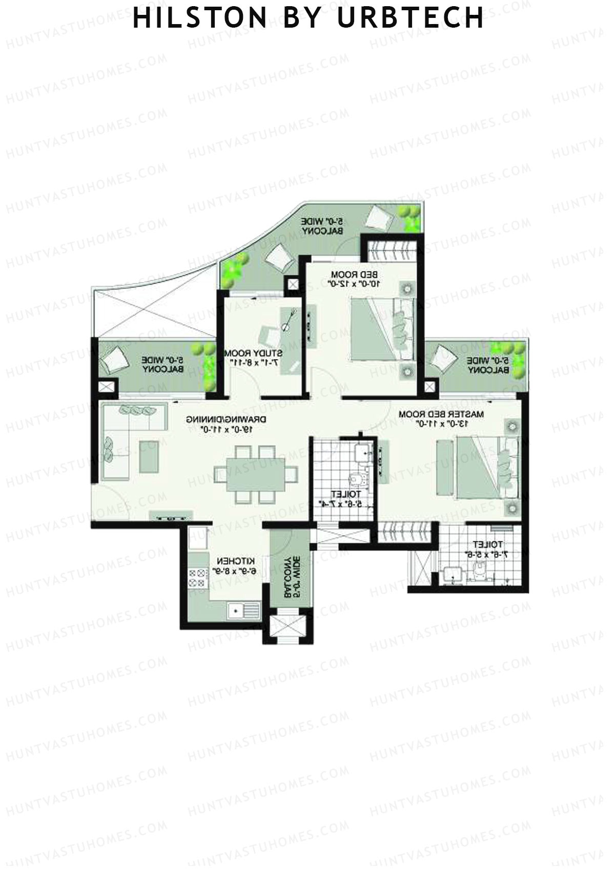 Hilston By Urbtech Tower C Unit 4 Floor Plan