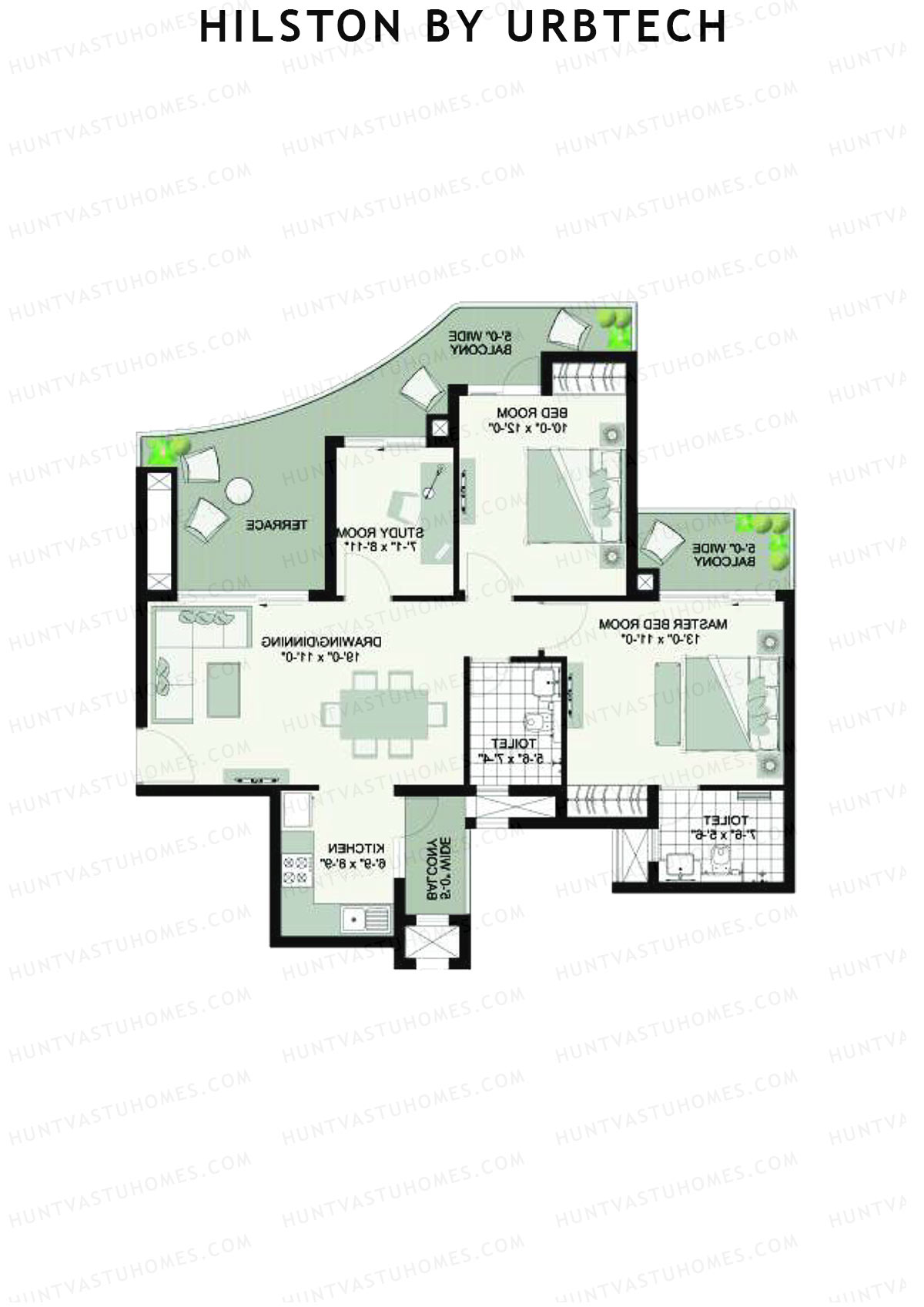 Hilston By Urbtech Tower C Unit 4 Floor Plan