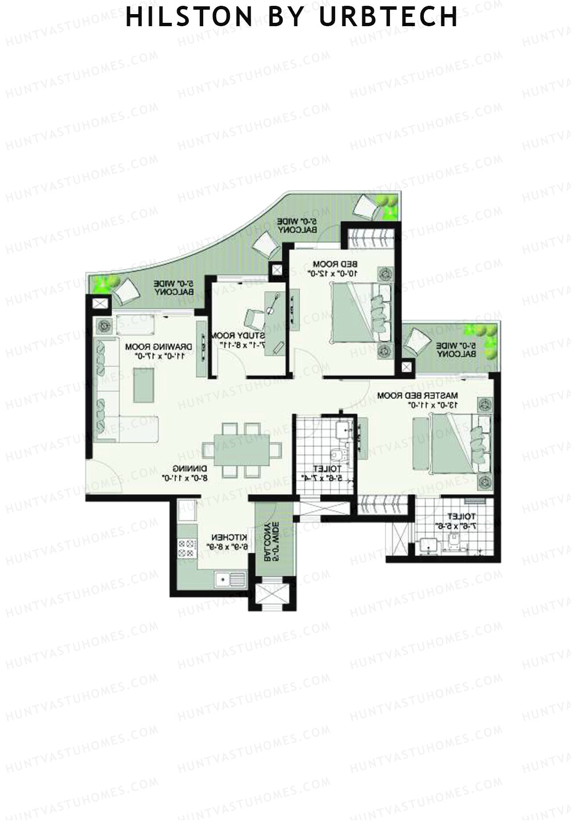 Hilston By Urbtech Tower C Unit 4 Floor Plan