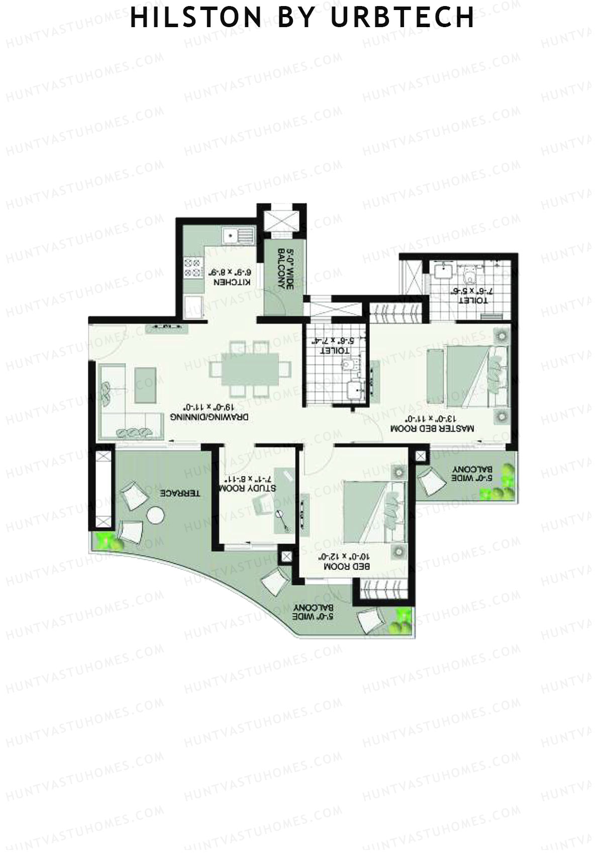 Hilston By Urbtech Tower E Unit 1 Floor Plan