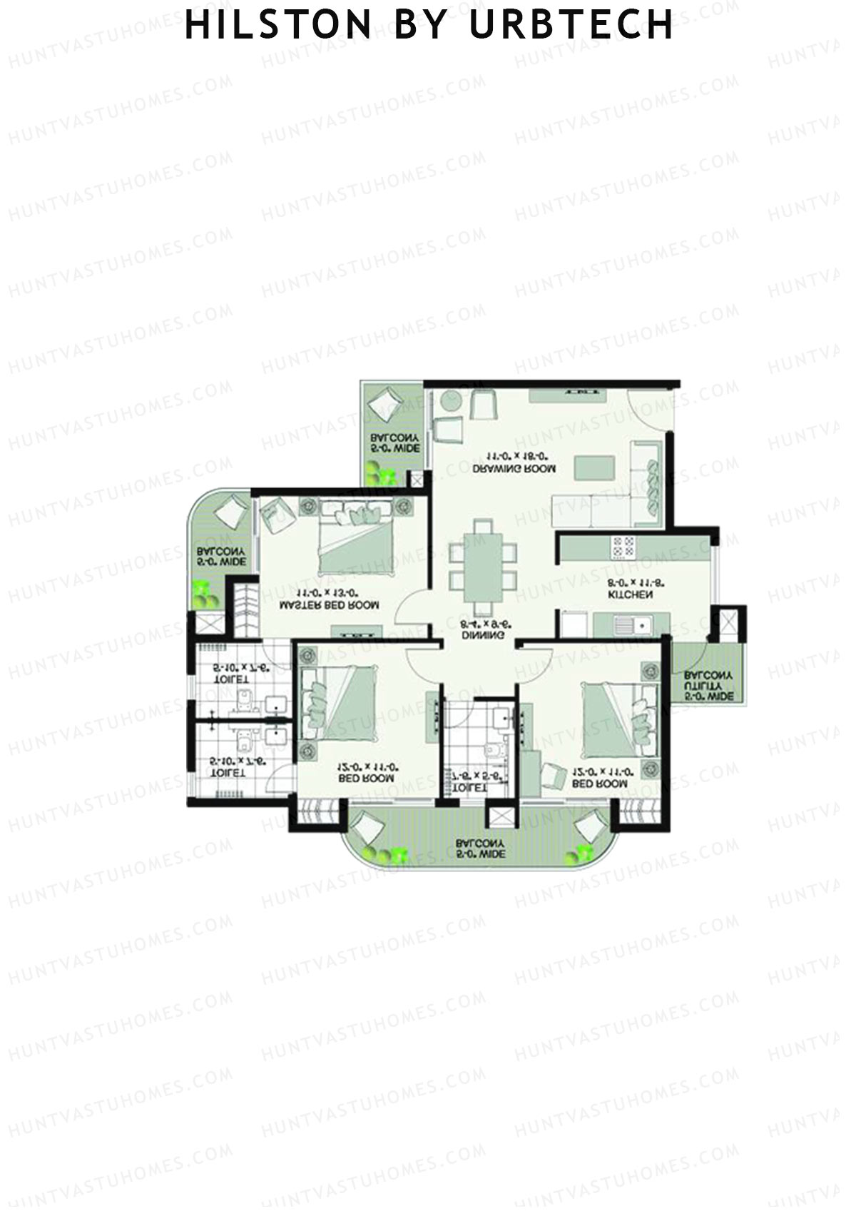 Hilston By Urbtech Tower G Unit 4 Floor Plan
