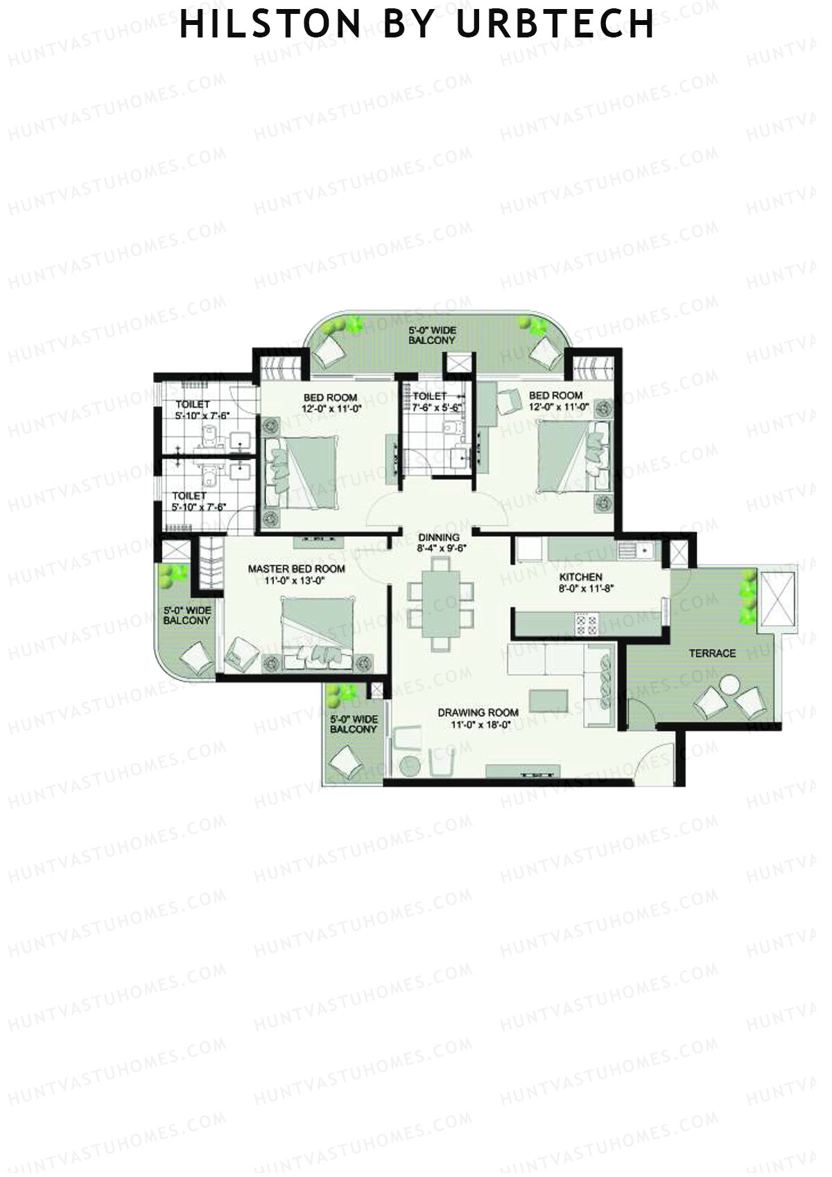 Hilston By Urbtech Tower H Unit 1 Floor Plan
