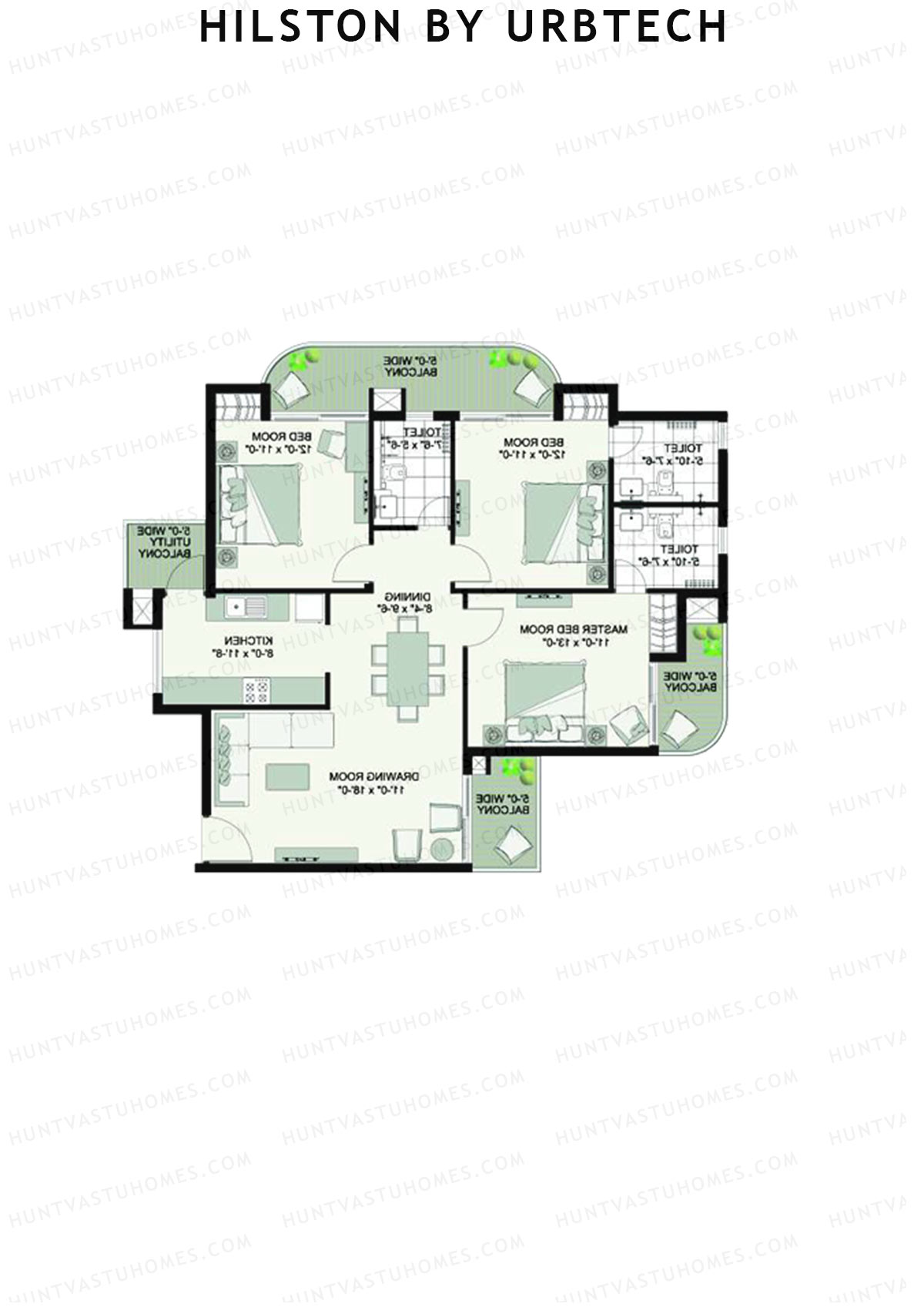 Hilston By Urbtech Tower H Unit 2 Floor Plan