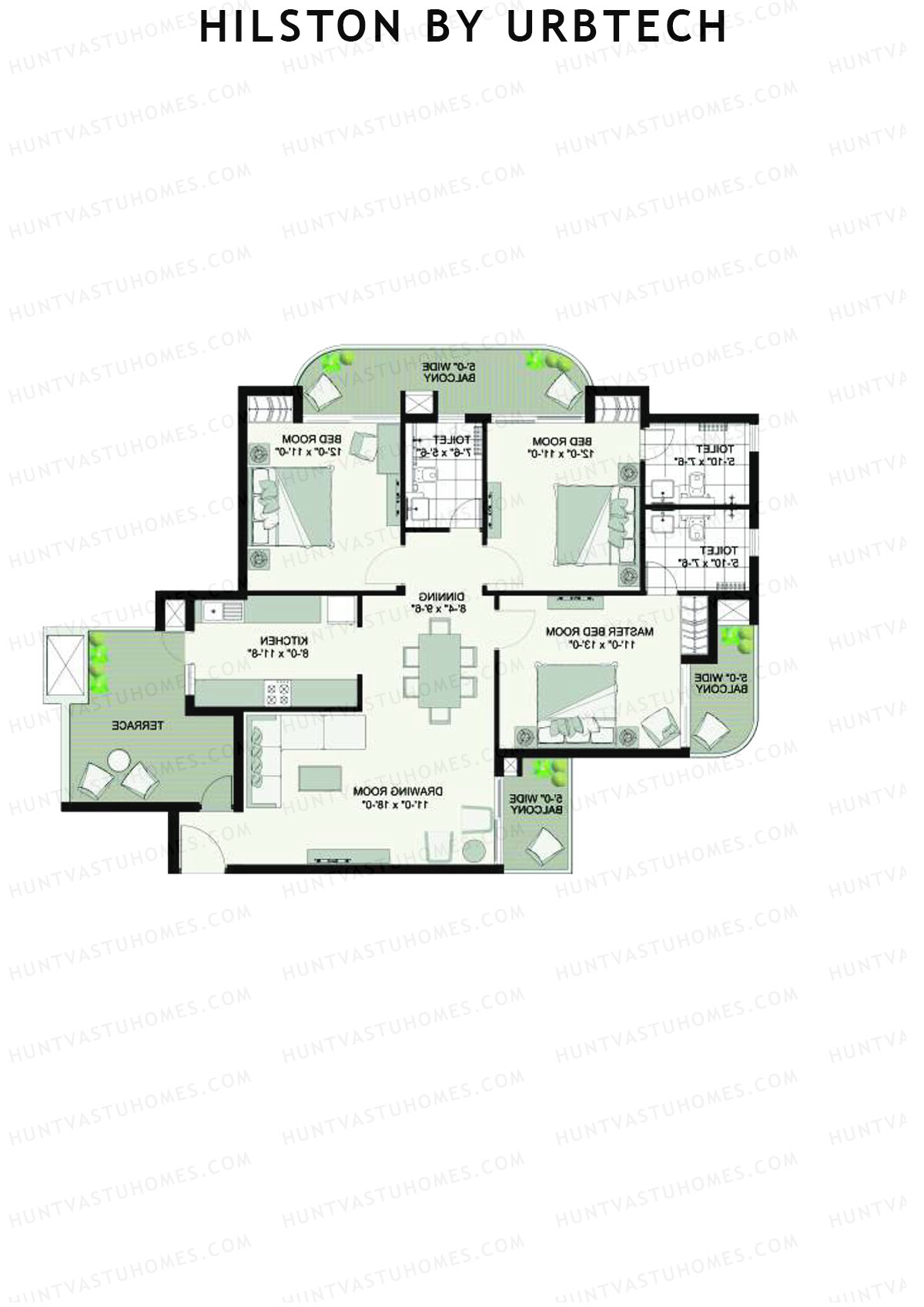 Hilston By Urbtech Tower H Unit 2 Floor Plan