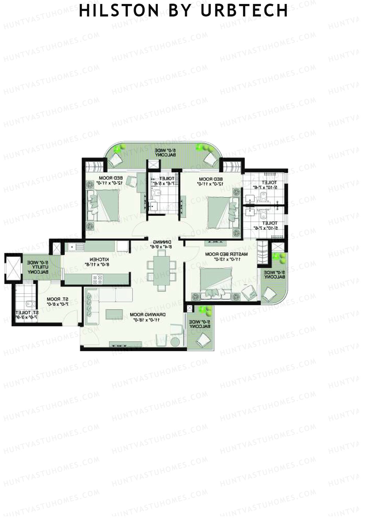 Hilston By Urbtech Tower H Unit 2 Floor Plan