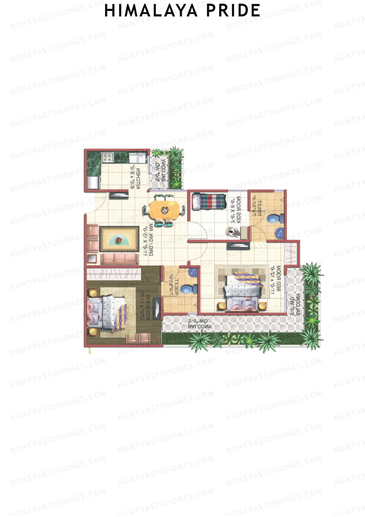 Himalaya Pride Tower A Unit 1 Floor Plan