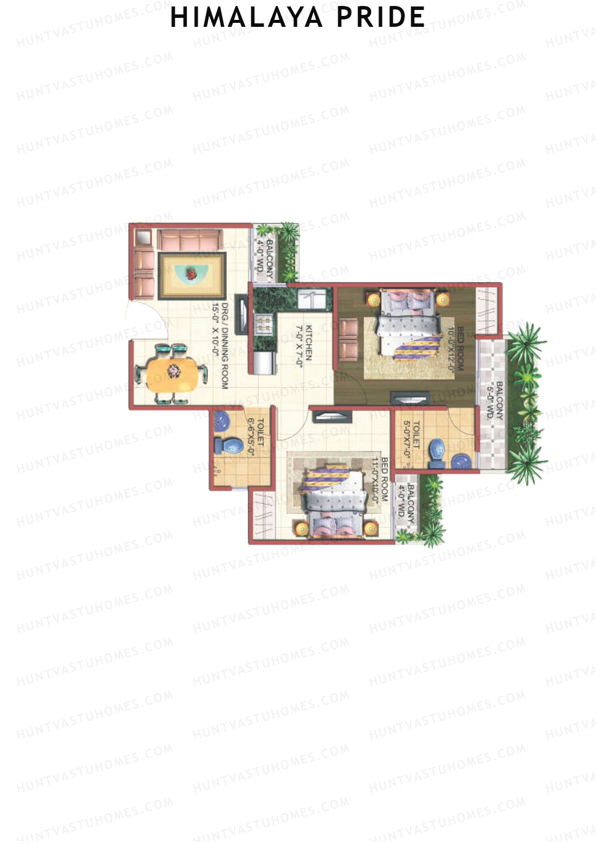 Himalaya Pride Tower B Unit 11 Floor Plan