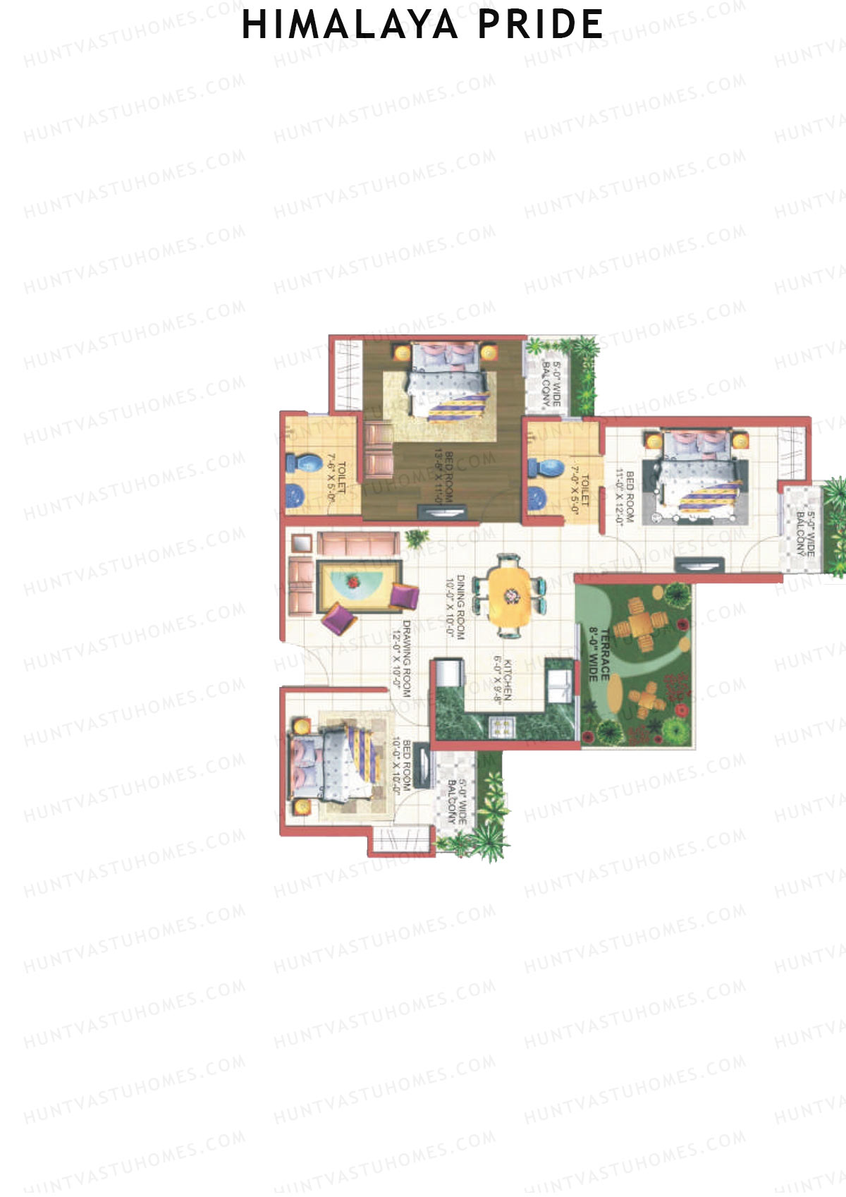 Himalaya Pride Tower B Unit 5 Floor Plan