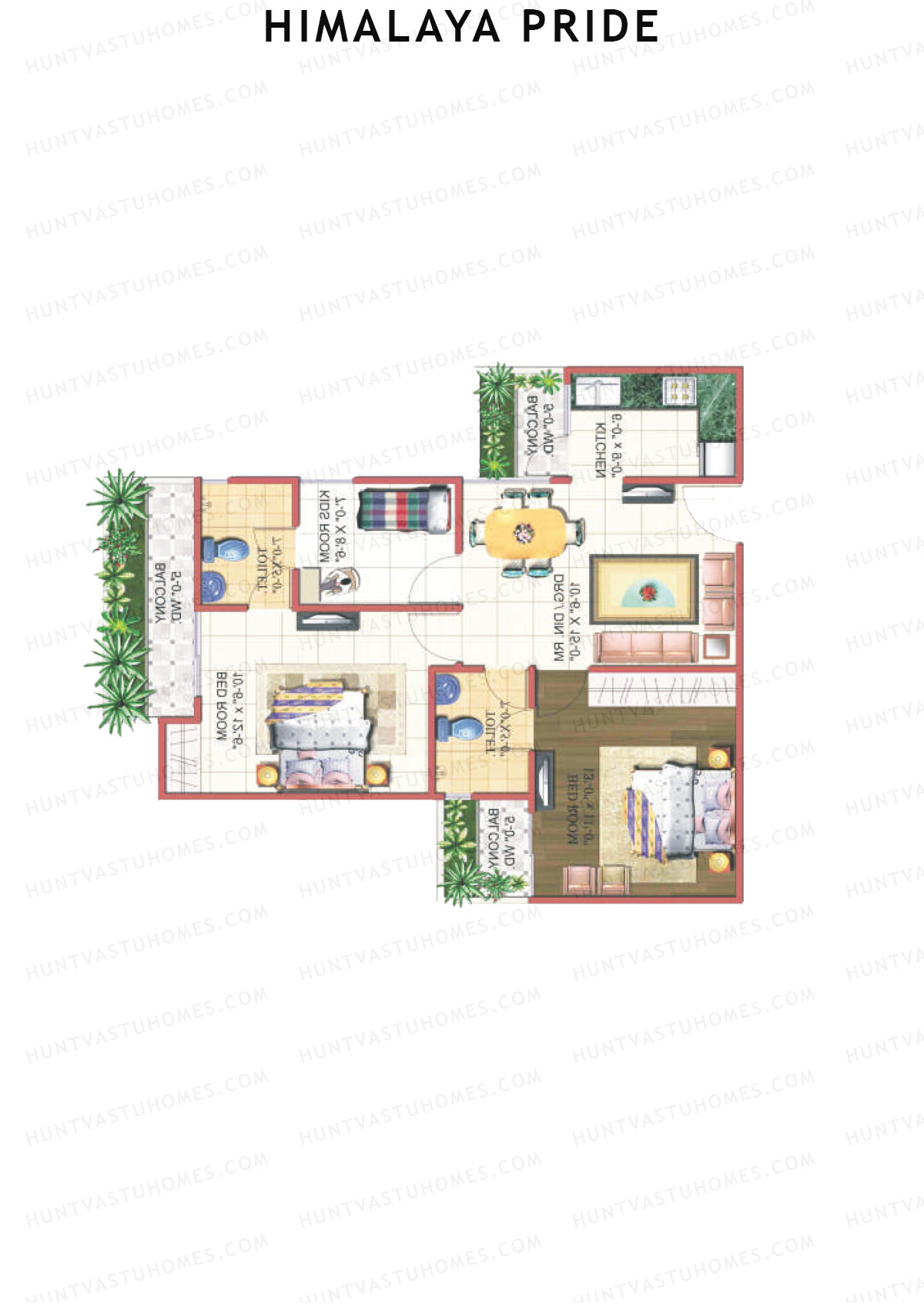 Himalaya Pride Tower B Unit 8 Floor Plan