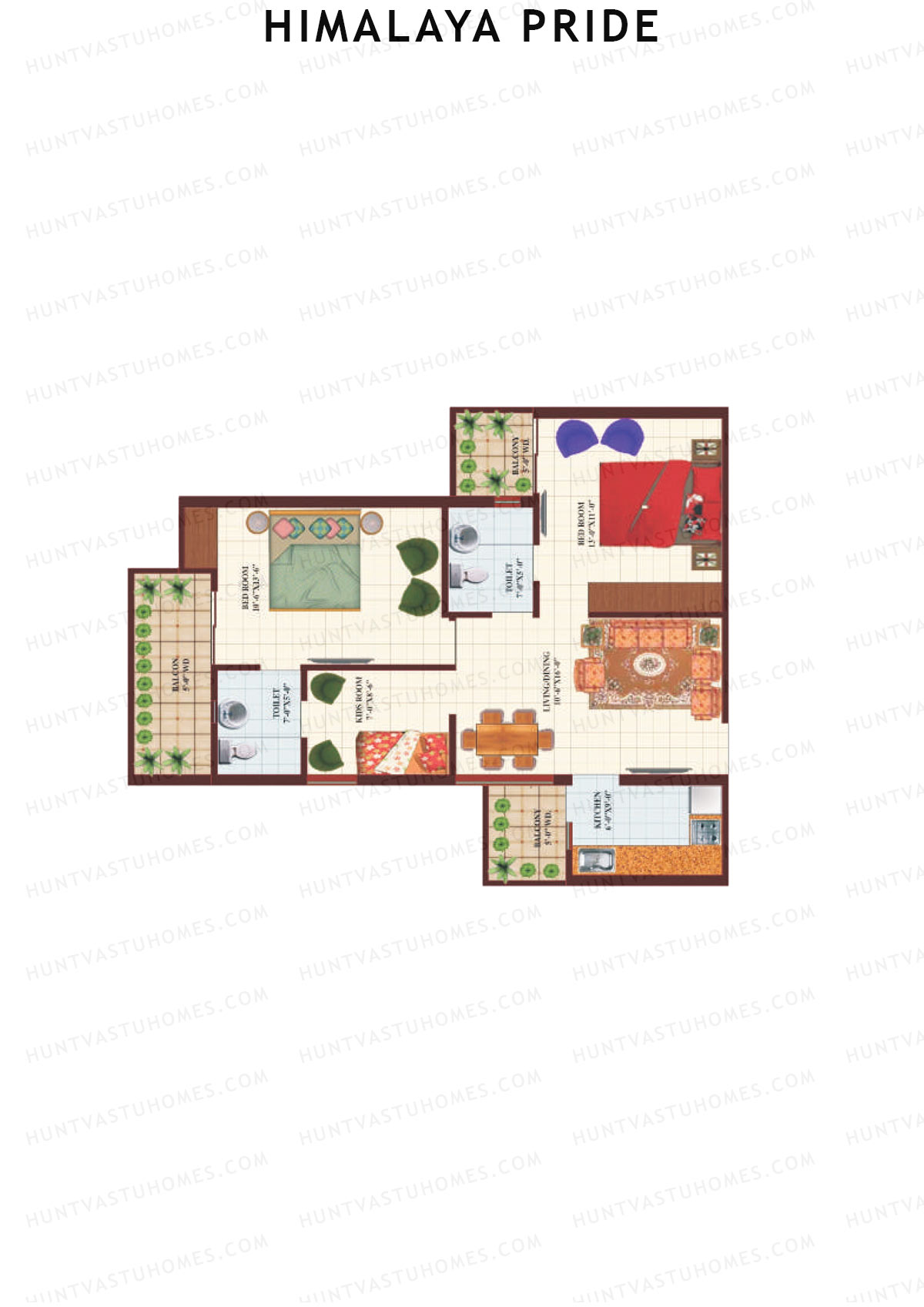 Himalaya Pride Tower C Unit 8 Floor Plan
