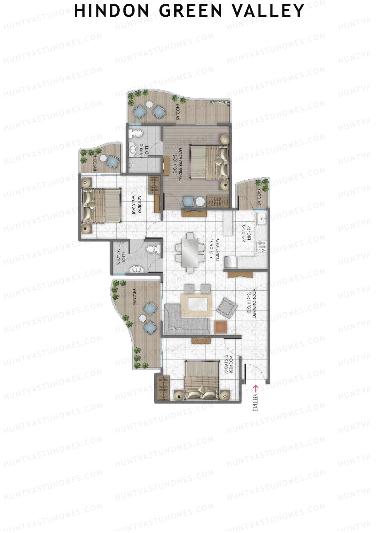 Hindon Green Valley Skylish1 Unit 1 Floor Plan