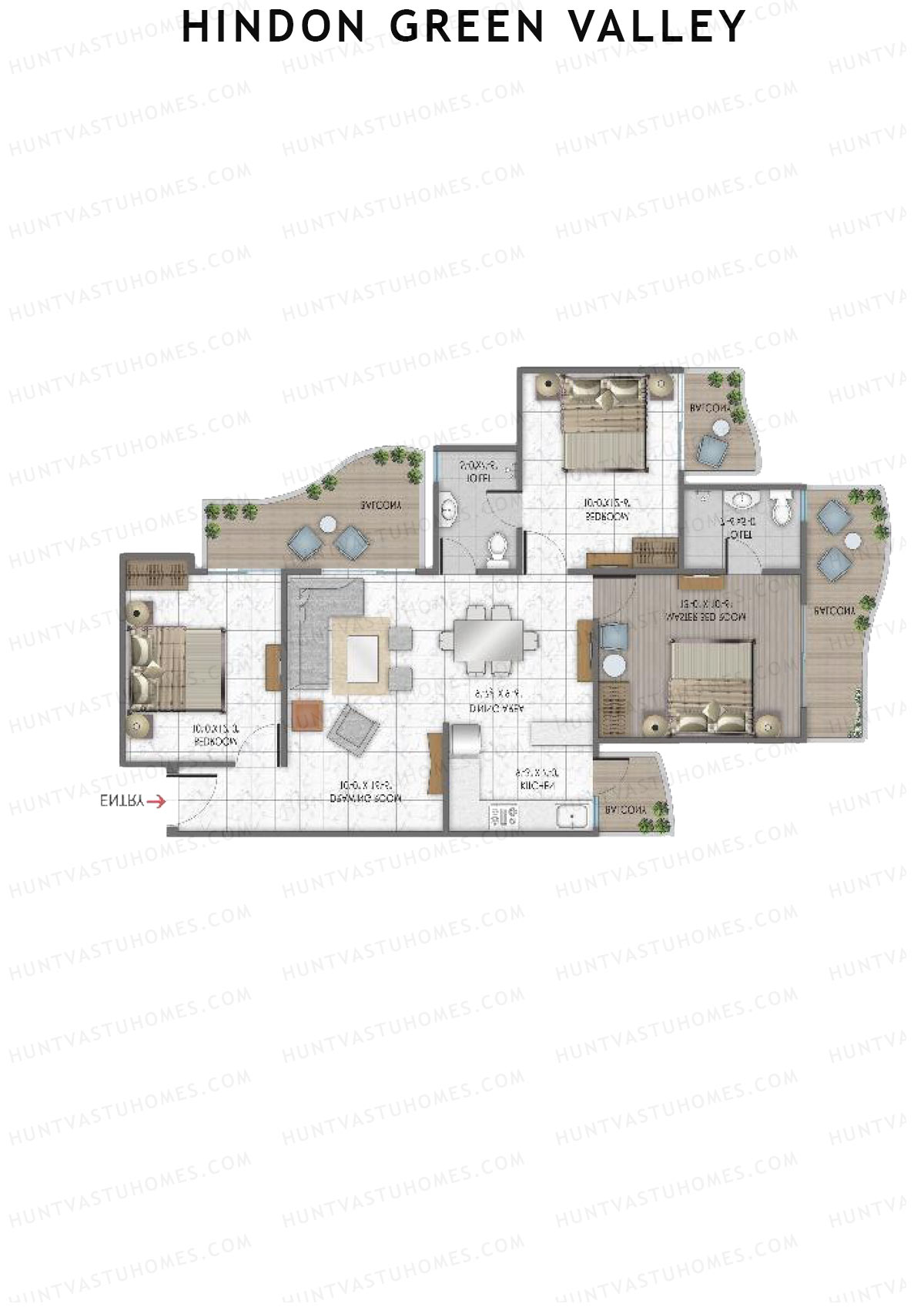 Hindon Green Valley Skylish2 Unit 3 Floor Plan