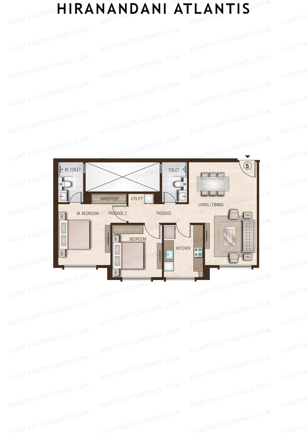 Hiranandani Atlantis Wing A Unit 2 Floor Plan