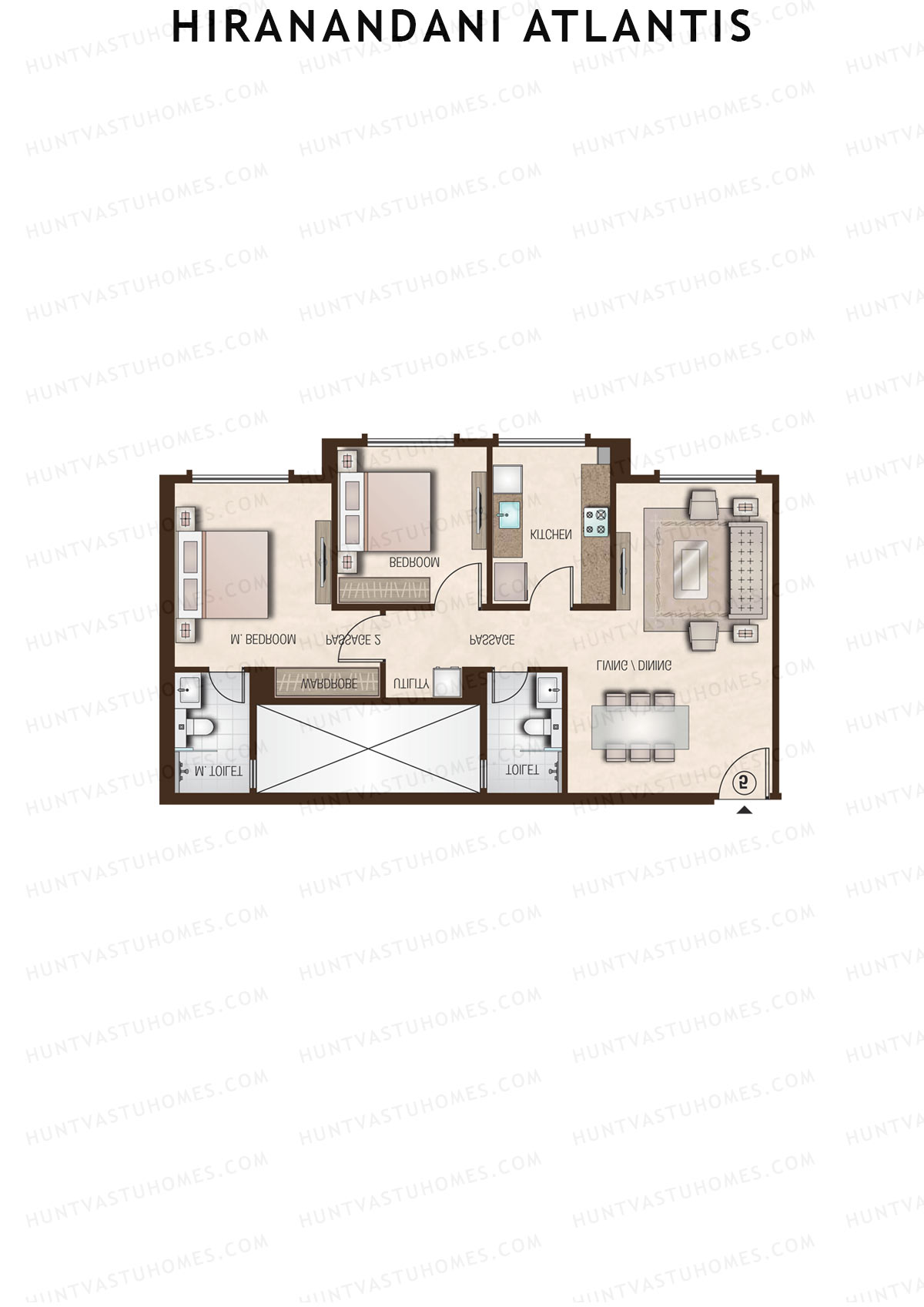 Hiranandani Atlantis Wing A Unit 5 Floor Plan