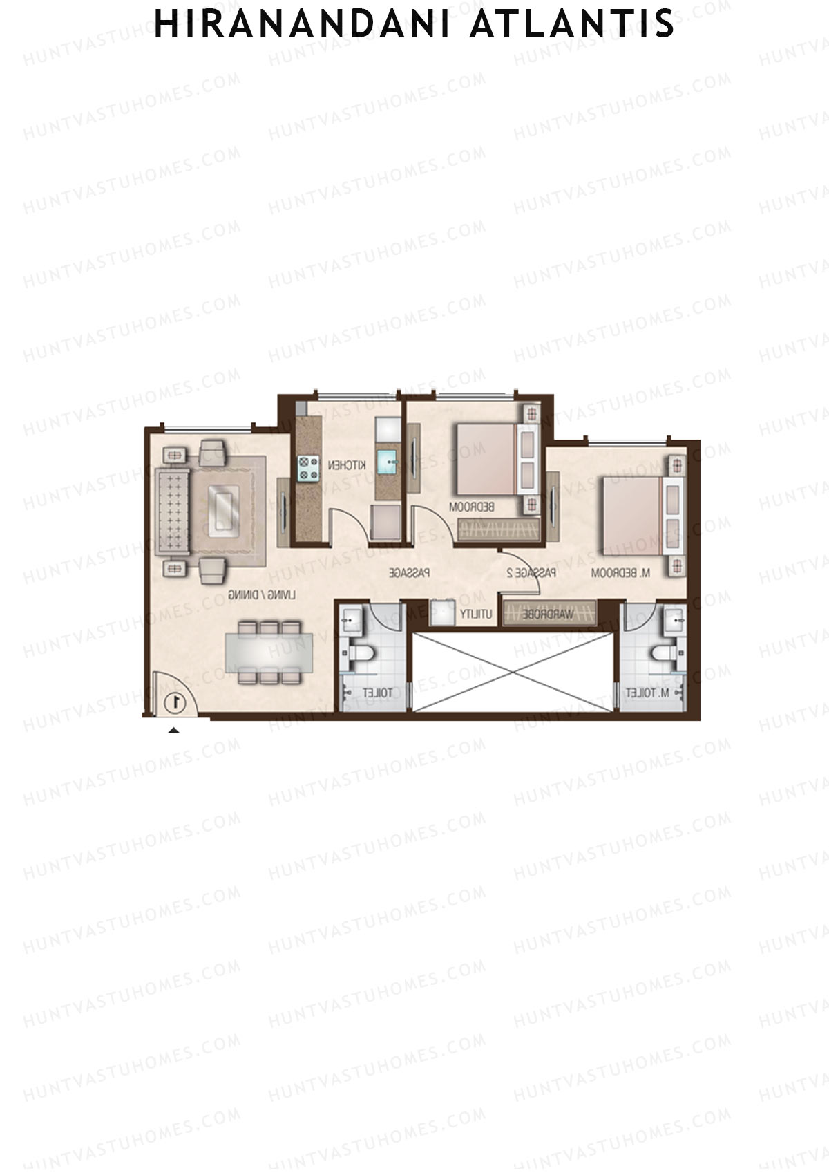 Hiranandani Atlantis Wing B Unit 6 Floor Plan