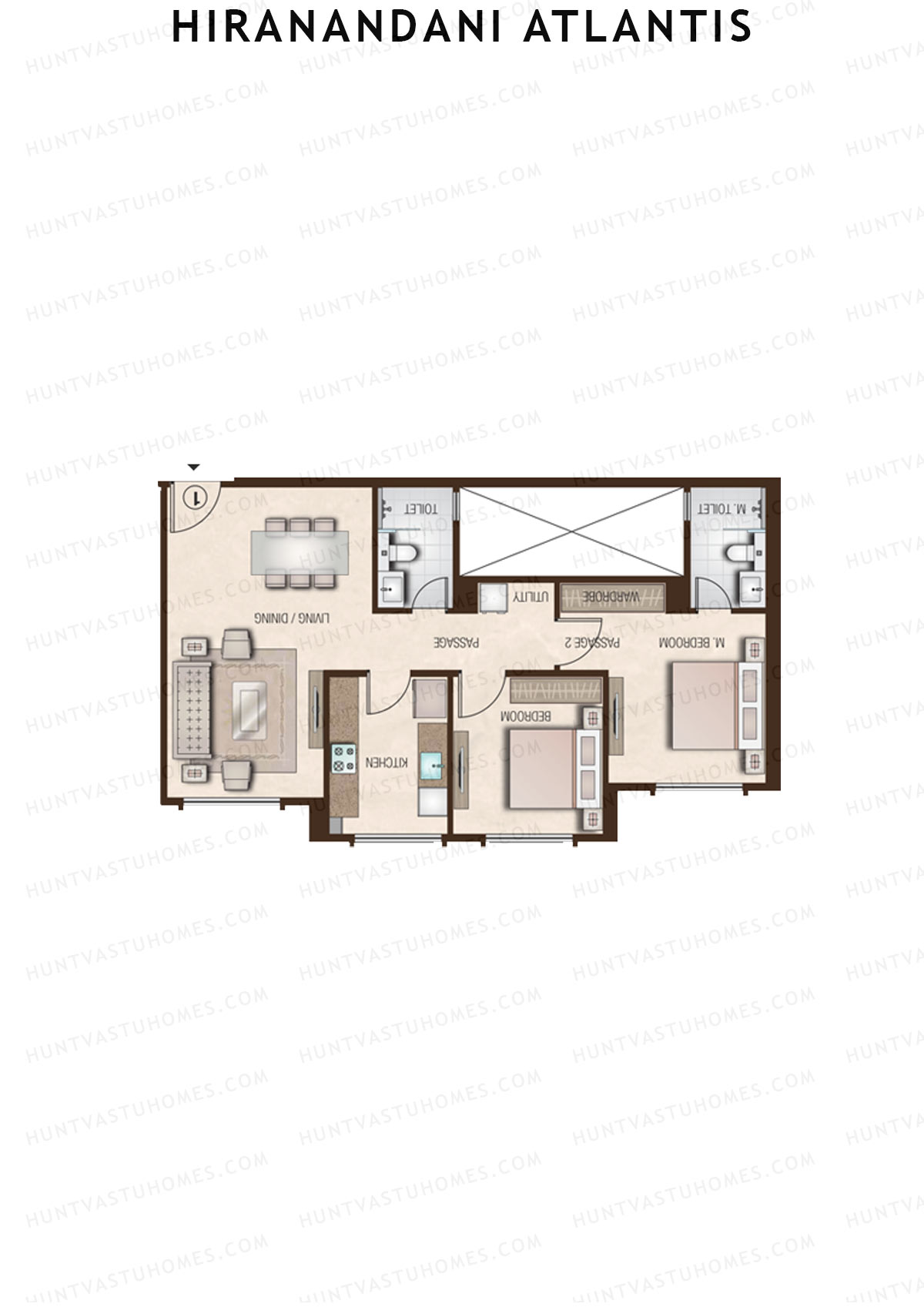 Hiranandani Atlantis Wing C Unit 1 Floor Plan