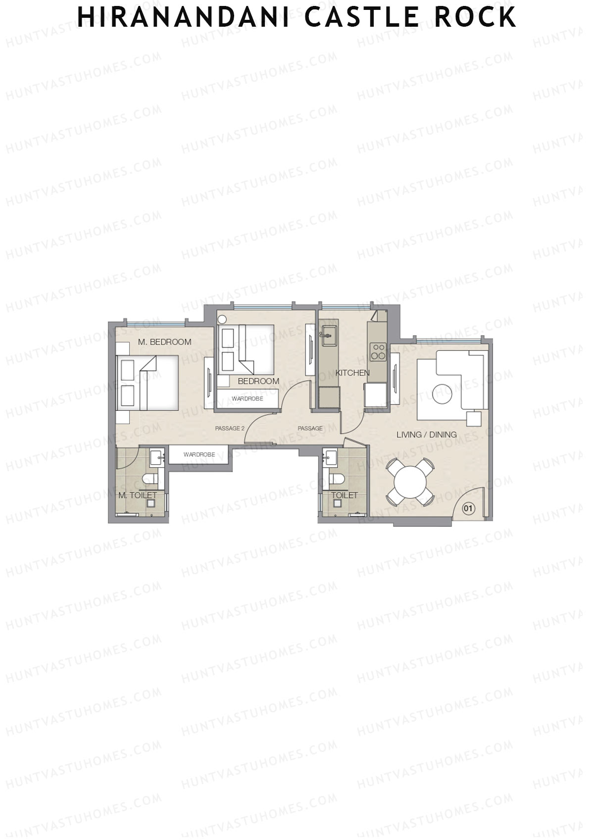 Hiranandani Castle Rock Wing A Unit 1 Floor Plan