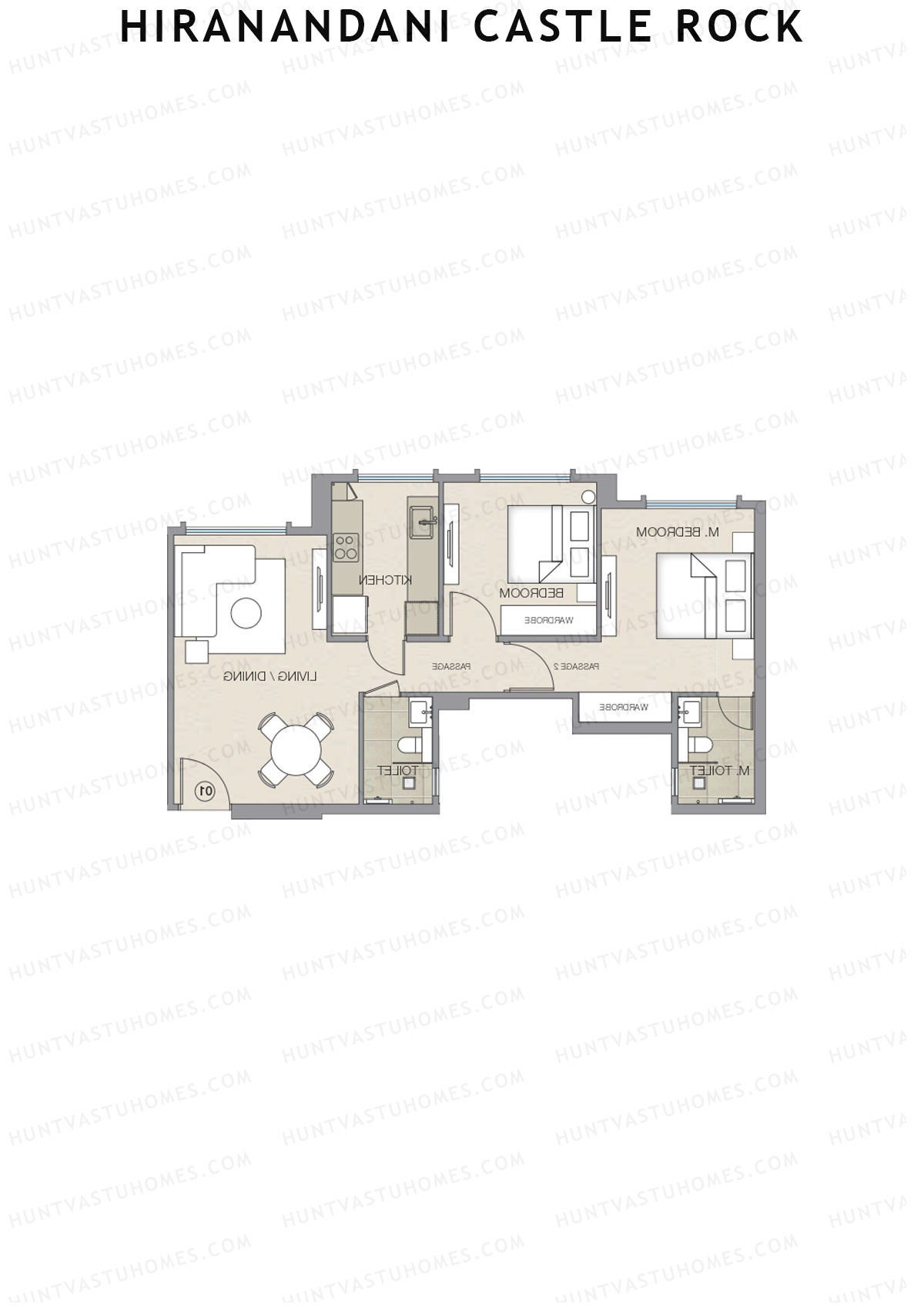 Hiranandani Castle Rock Wing A Unit 2 Floor Plan
