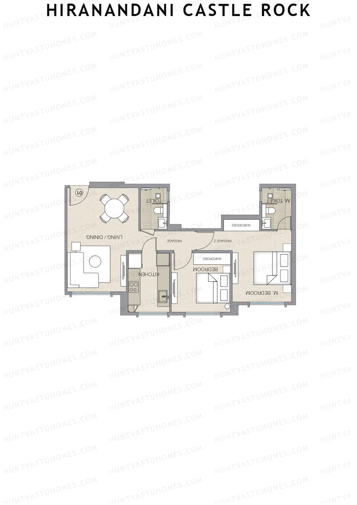 Hiranandani Castle Rock Wing A Unit 7 Floor Plan