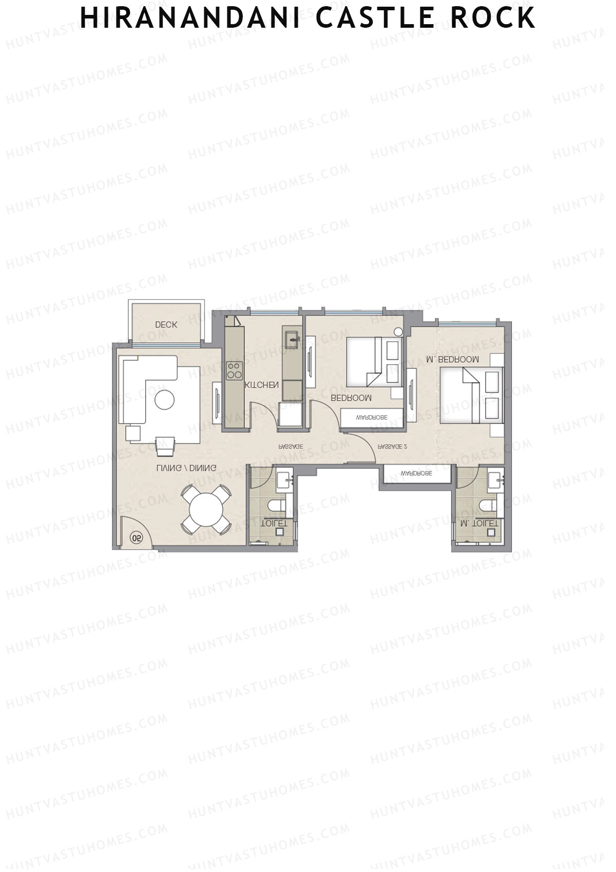Hiranandani Castle Rock Wing C Unit 3 Floor Plan