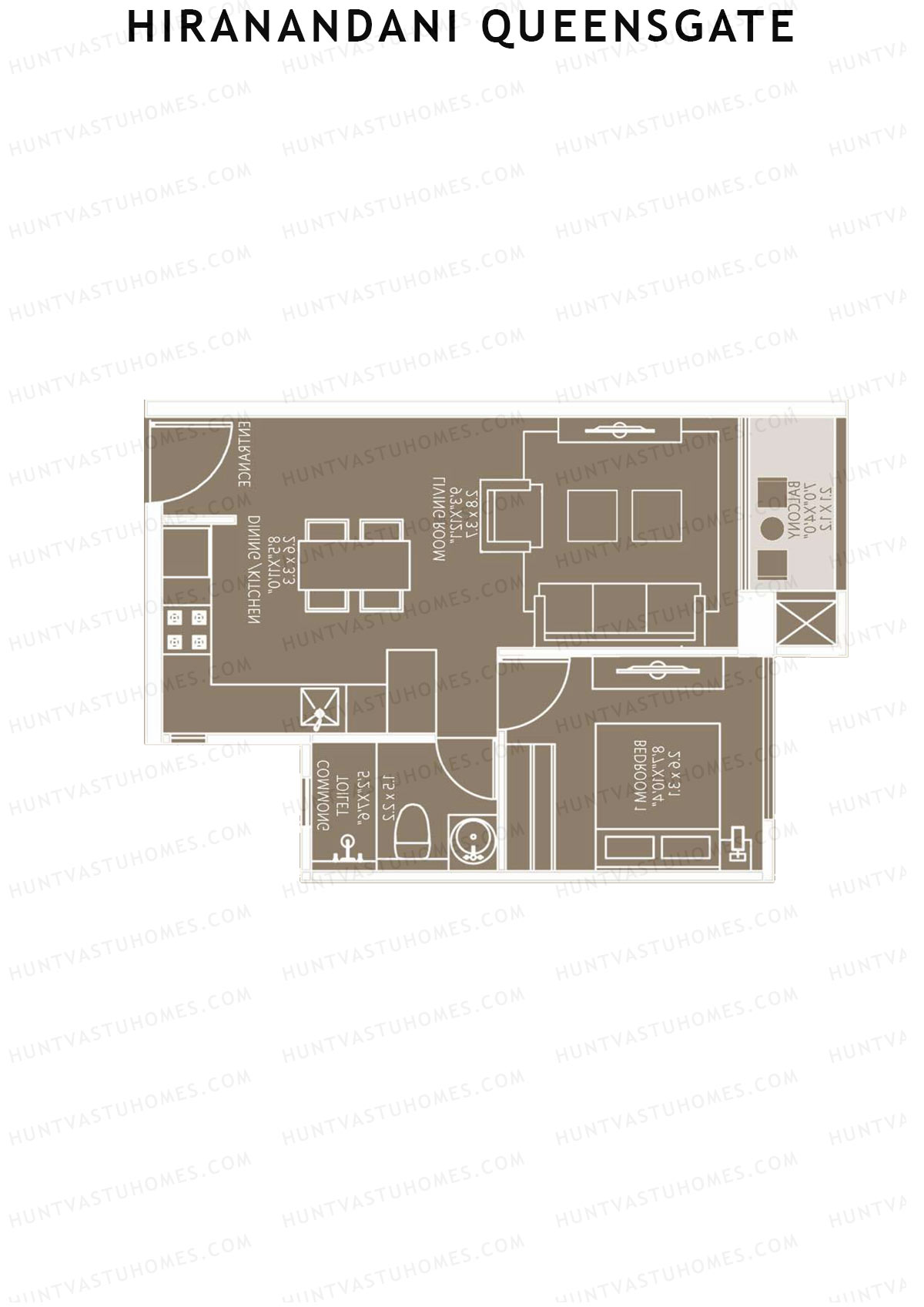 Hiranandani QueensGate Wing B Unit 2 Floor Plan
