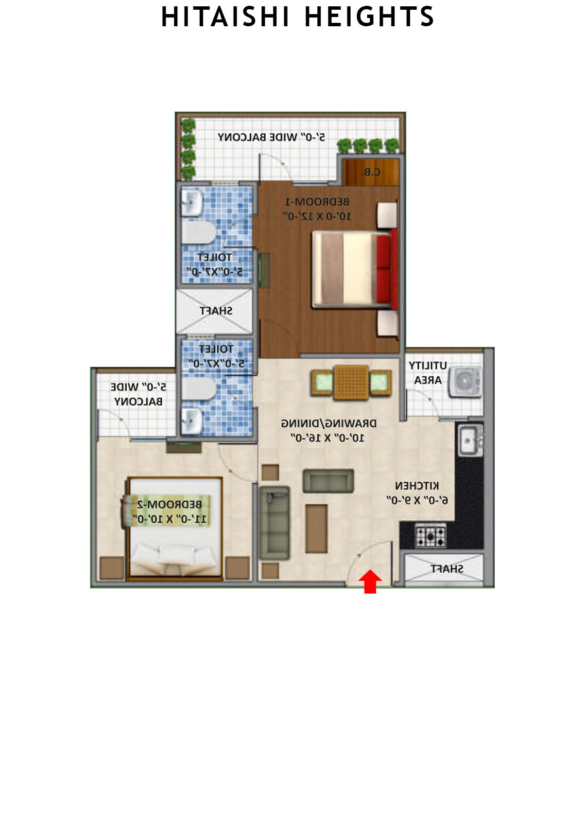 Hitaishi Heights Tower A Unit 10 Floor Plan