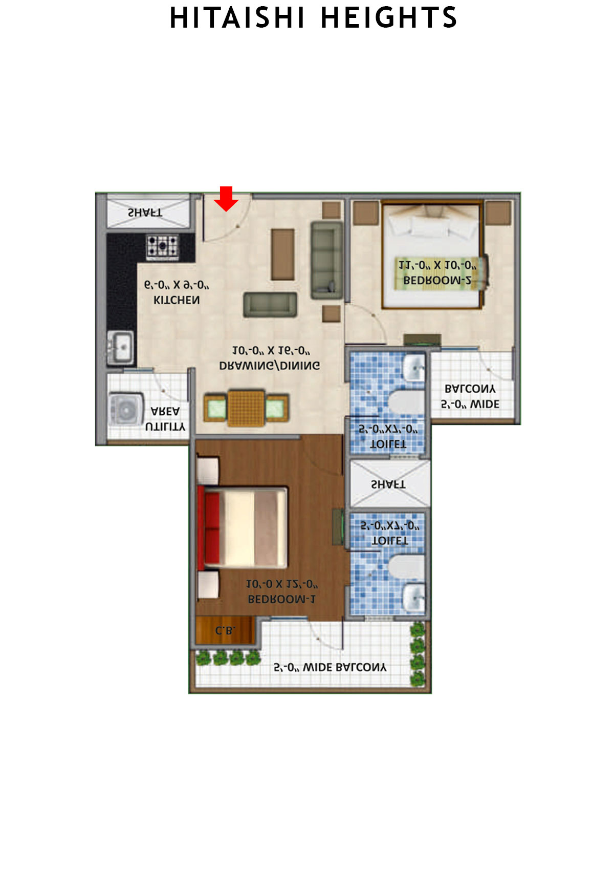 Hitaishi Heights Tower A Unit 4 Floor Plan