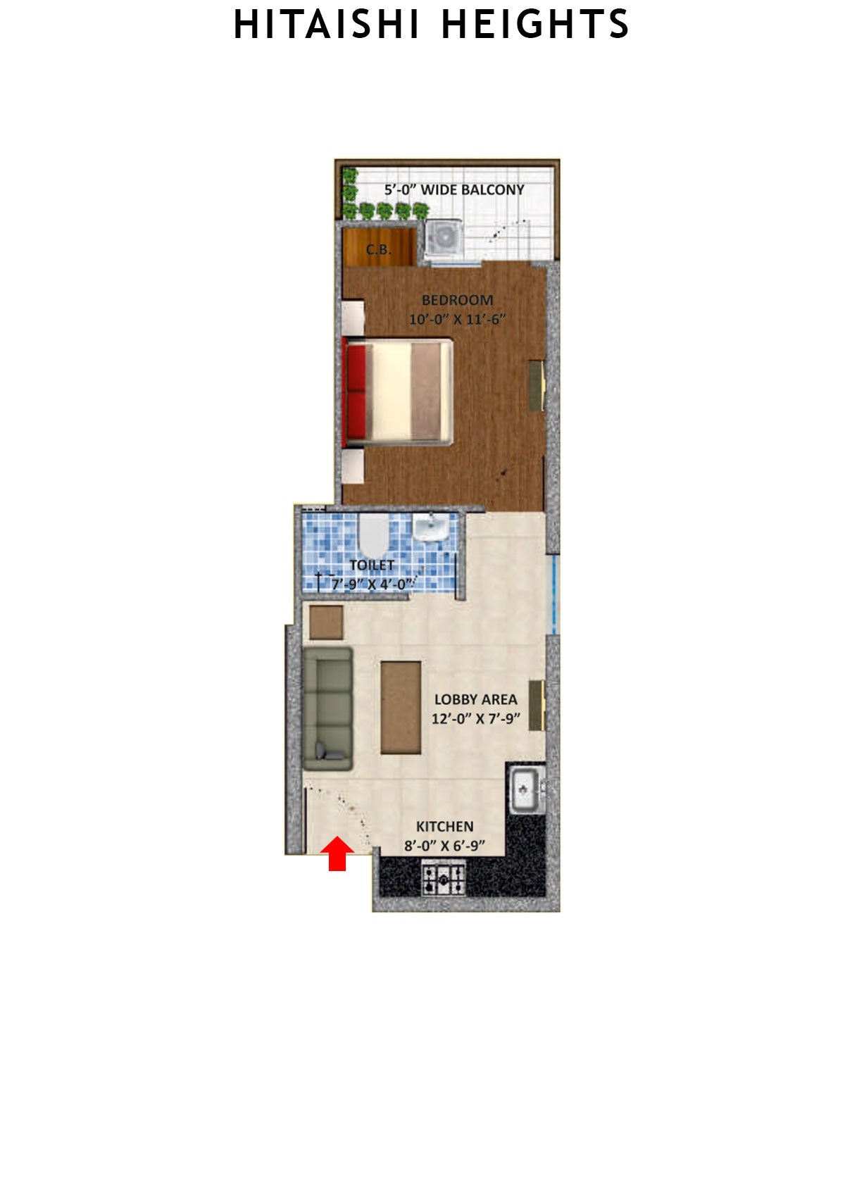 Hitaishi Heights Tower A Unit 6 Floor Plan