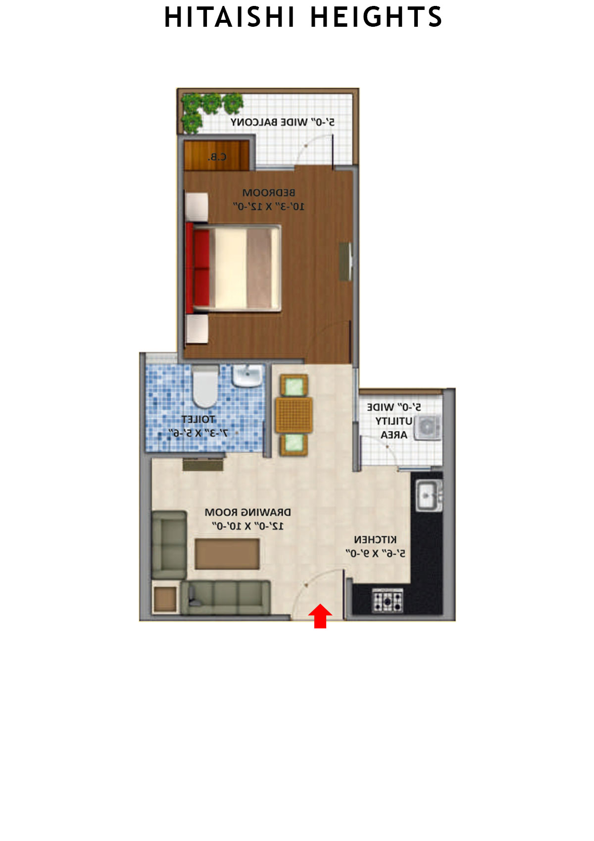 Hitaishi Heights Tower A Unit 8 Floor Plan