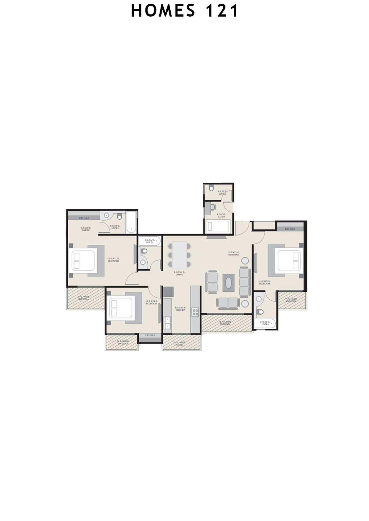 Homes 121 Tower A Unit 5 Floor Plan