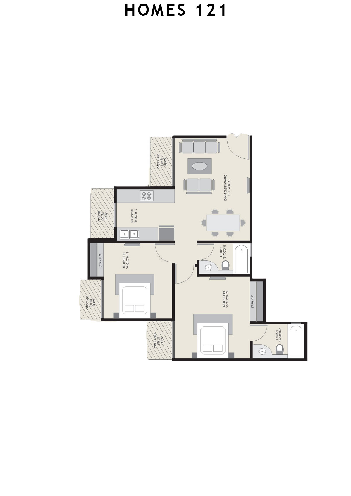 Homes 121 Tower E Unit 3 Floor Plan