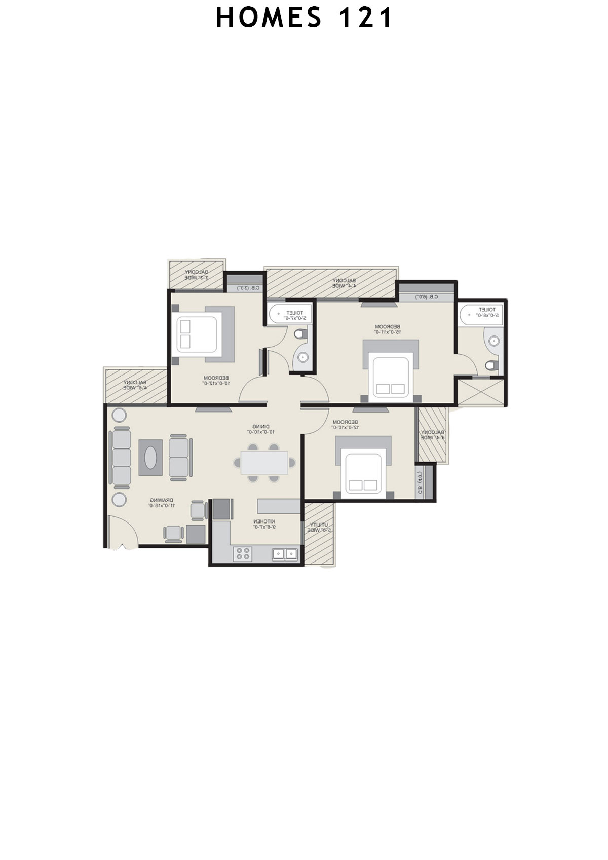 Homes 121 Tower K Unit 4 Floor Plan
