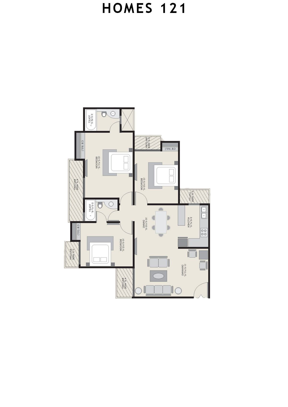 Homes 121 Tower M Unit 2 Floor Plan