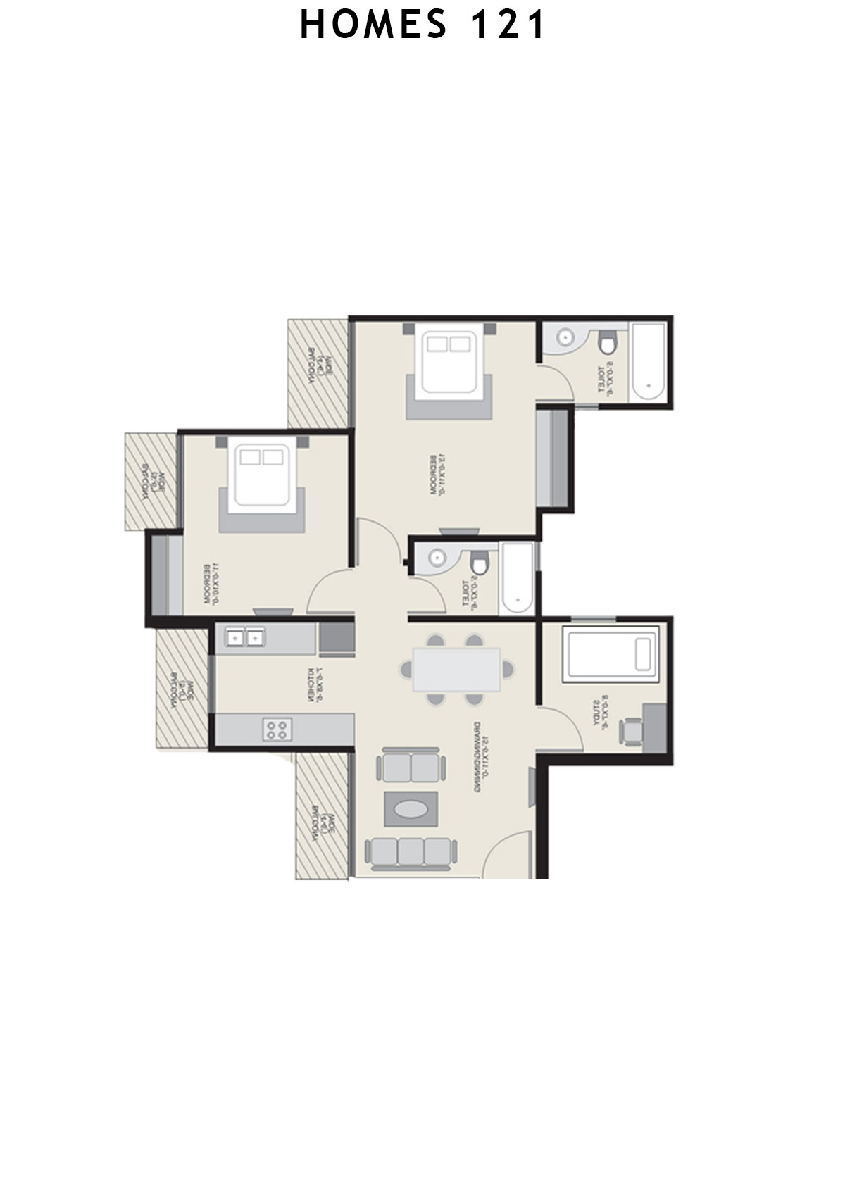 Homes 121 Tower R Unit 2 Floor Plan