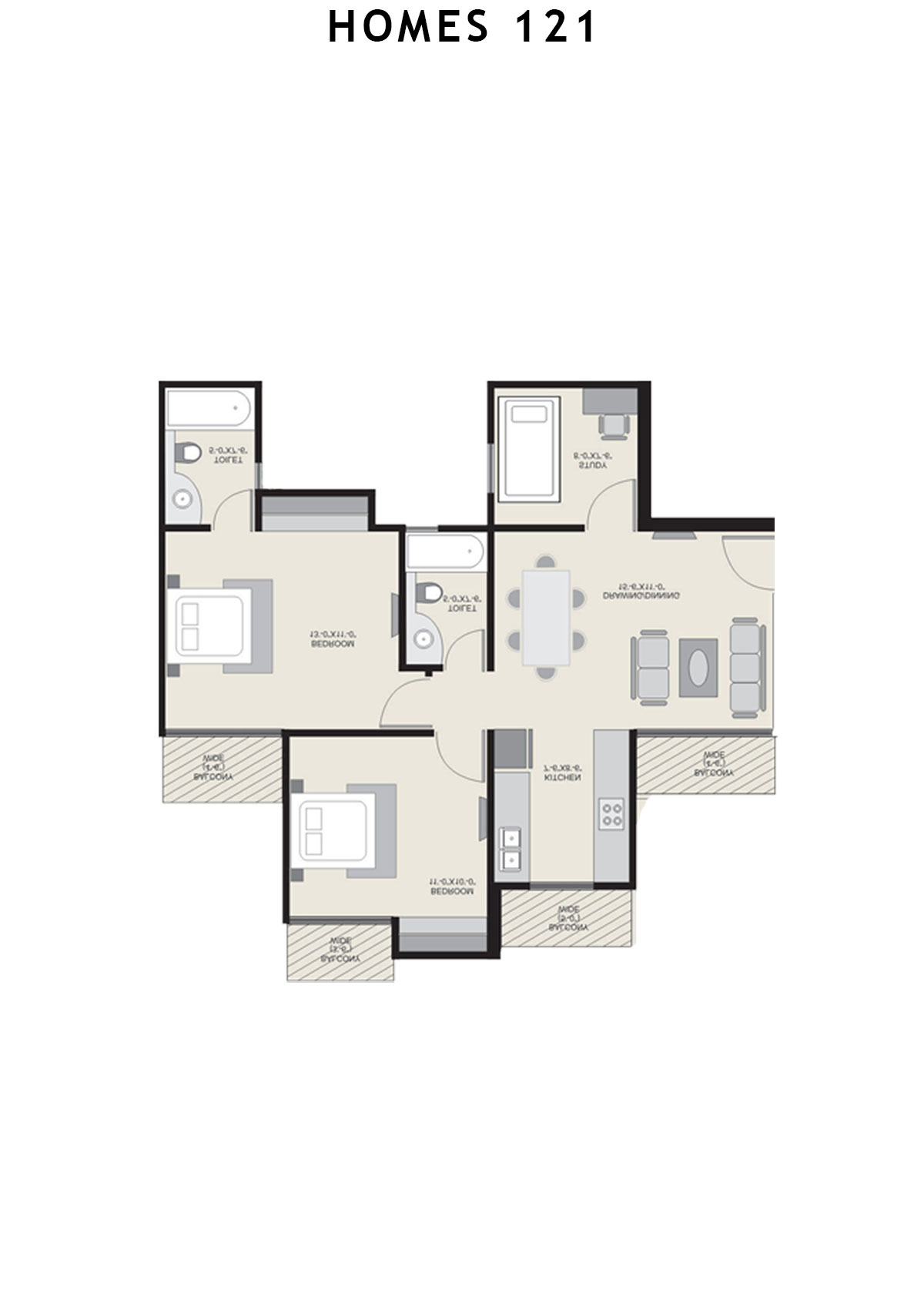 Homes 121 Tower R Unit 6 Floor Plan