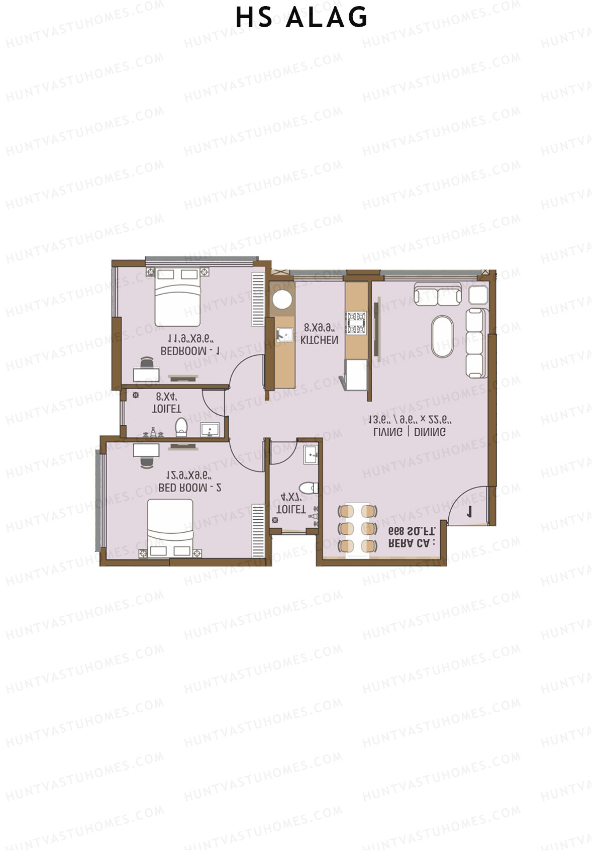 HS Alag Tower A Unit 2 Floor Plan