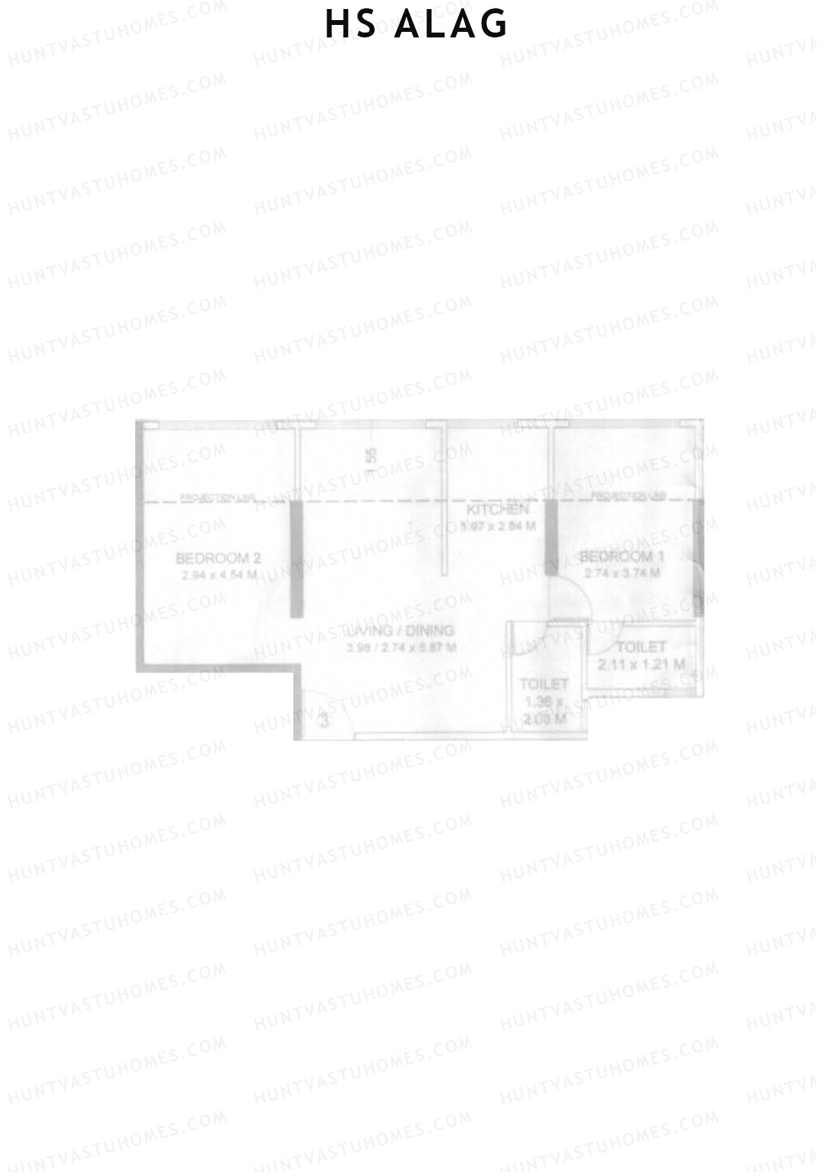 HS Alag Tower A Unit 3 Floor Plan