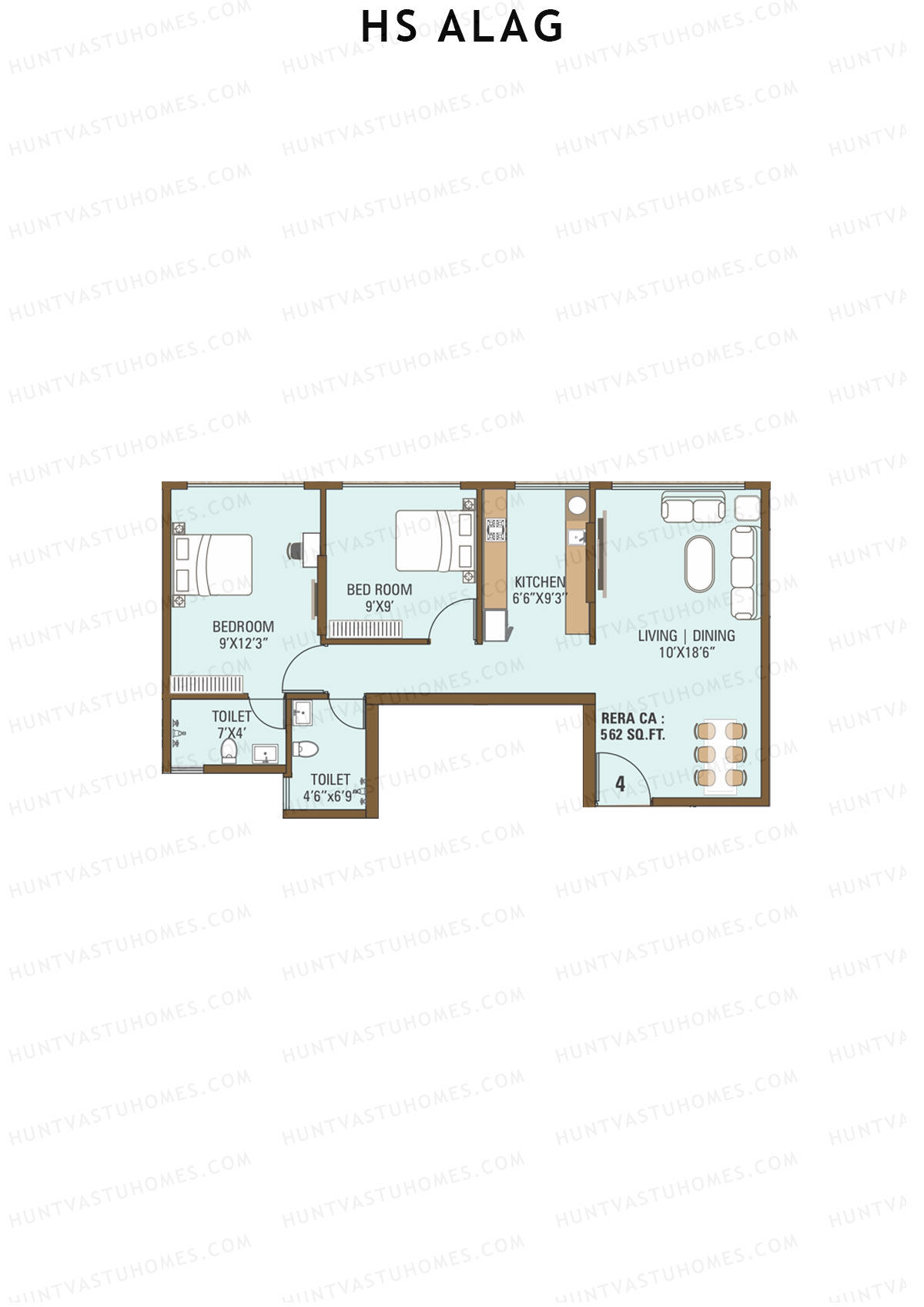 HS Alag Tower A Unit 4 Floor Plan