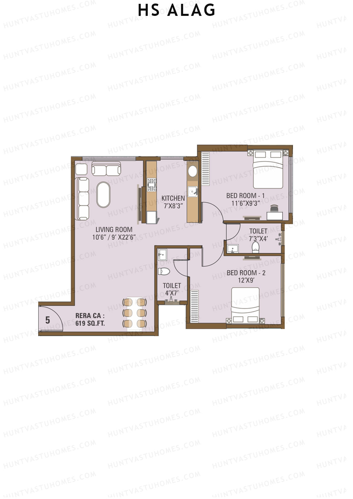 HS Alag Tower A Unit 5 Floor Plan