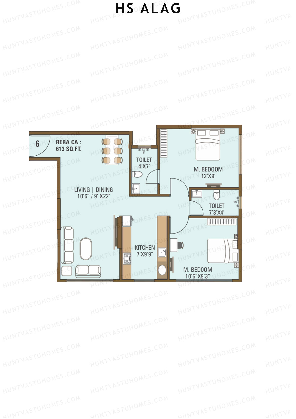 HS Alag Tower A Unit 6 Floor Plan