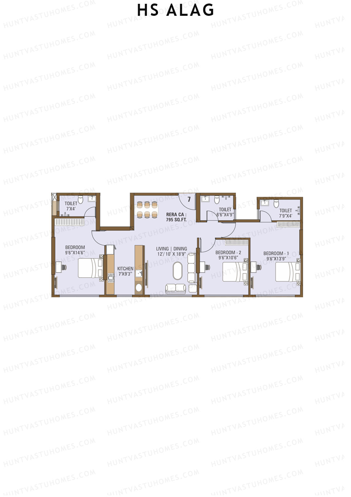 HS Alag Tower A Unit 7 Floor Plan