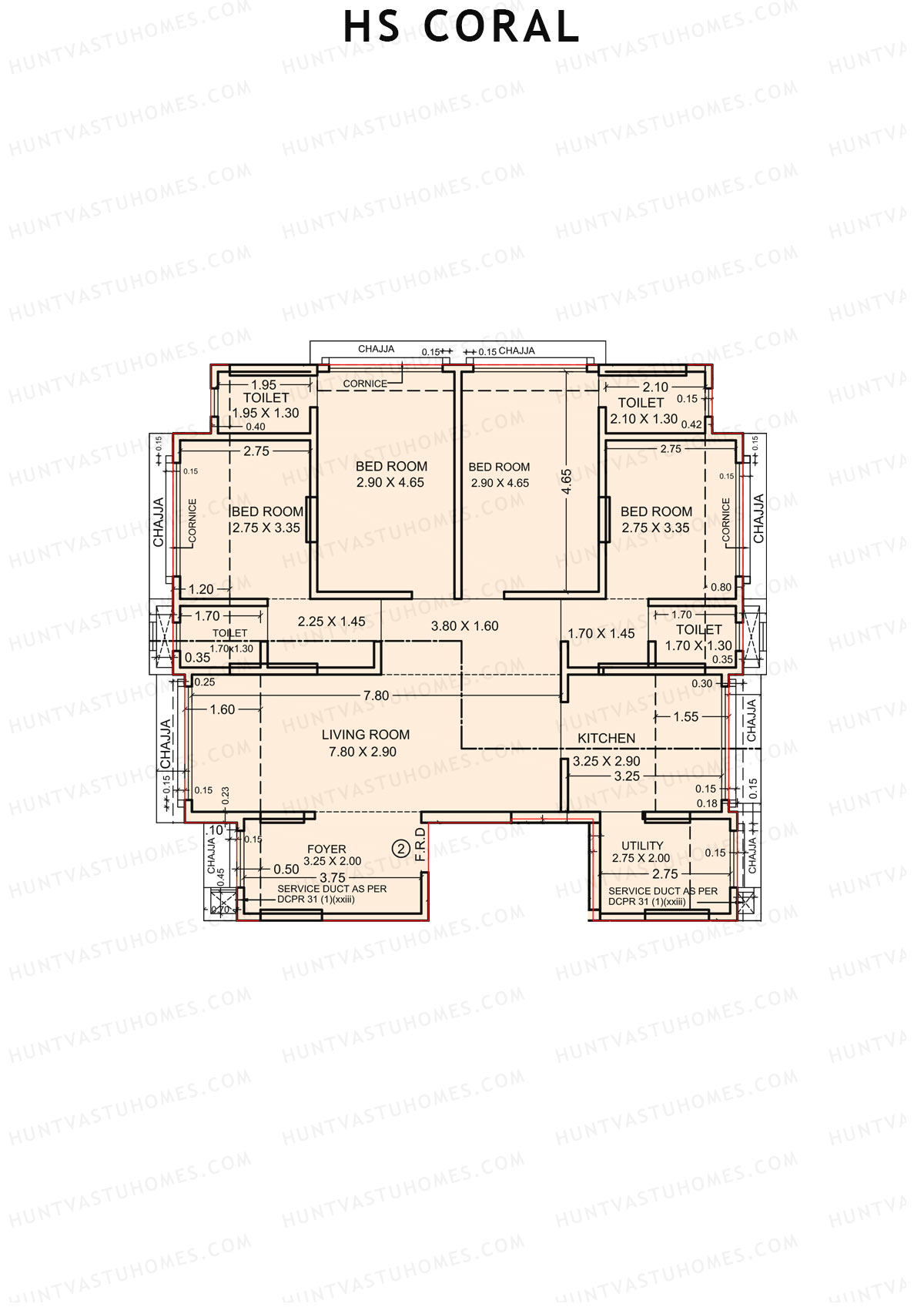 HS Coral Tower 1 Unit 2 Floor Plan