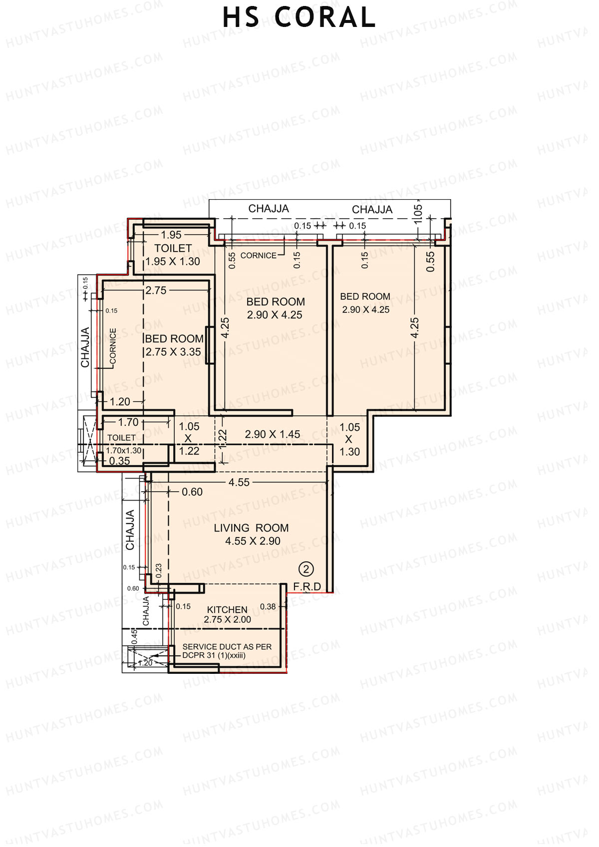 HS Coral Tower 1 Unit 2 Floor Plan