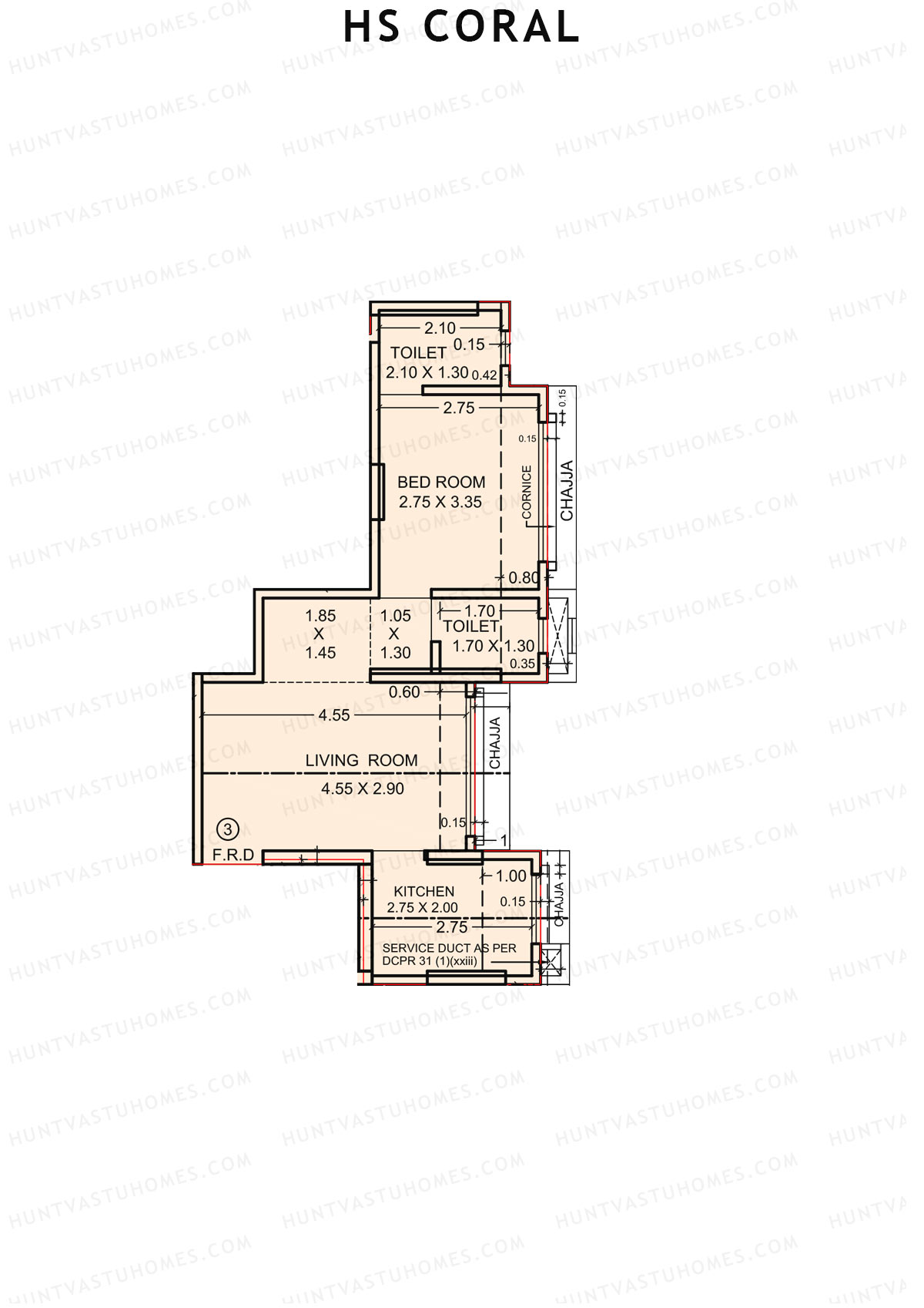 HS Coral Tower 1 Unit 3 Floor Plan