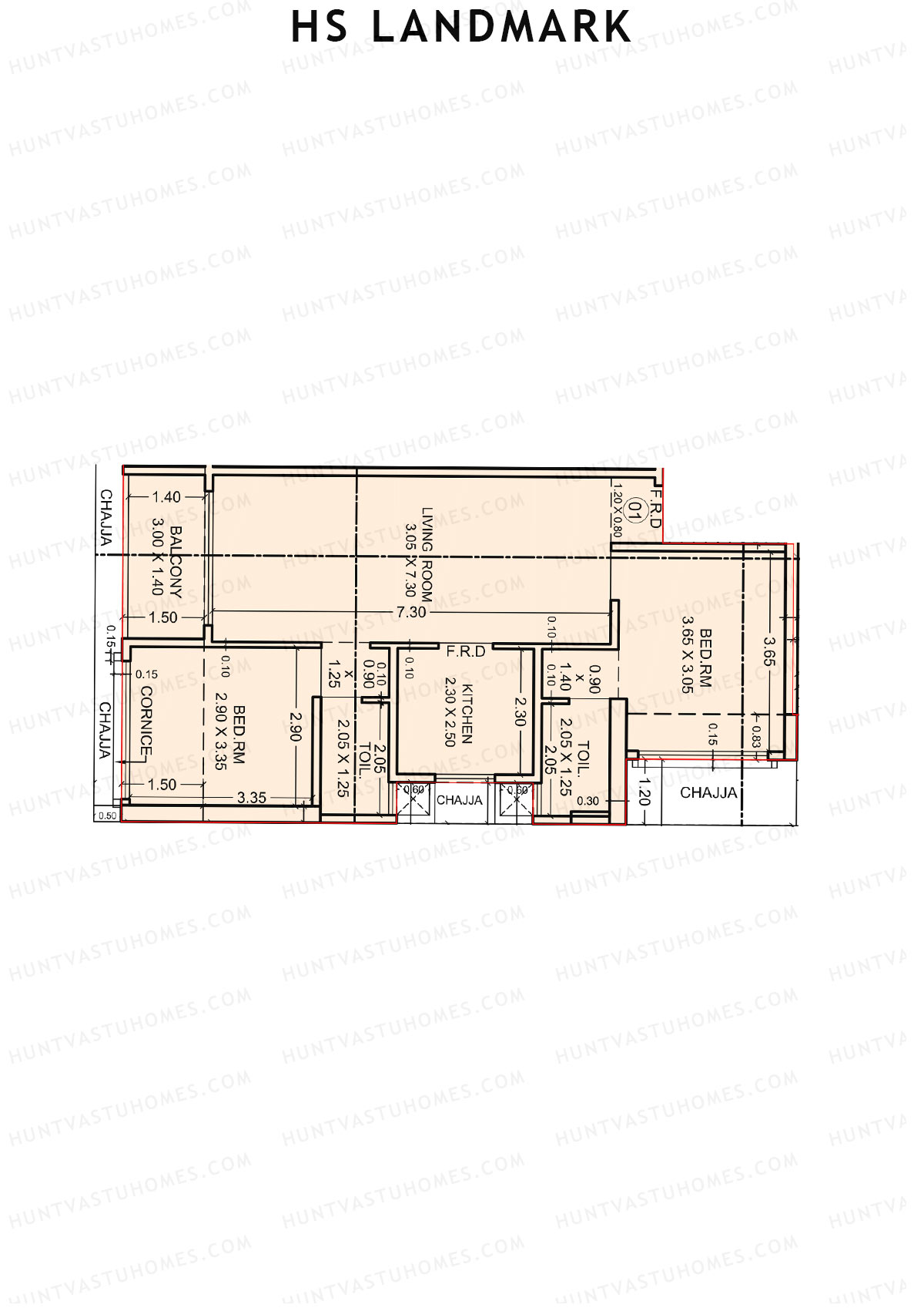 HS Landmark Tower A Unit 1 Floor Plan