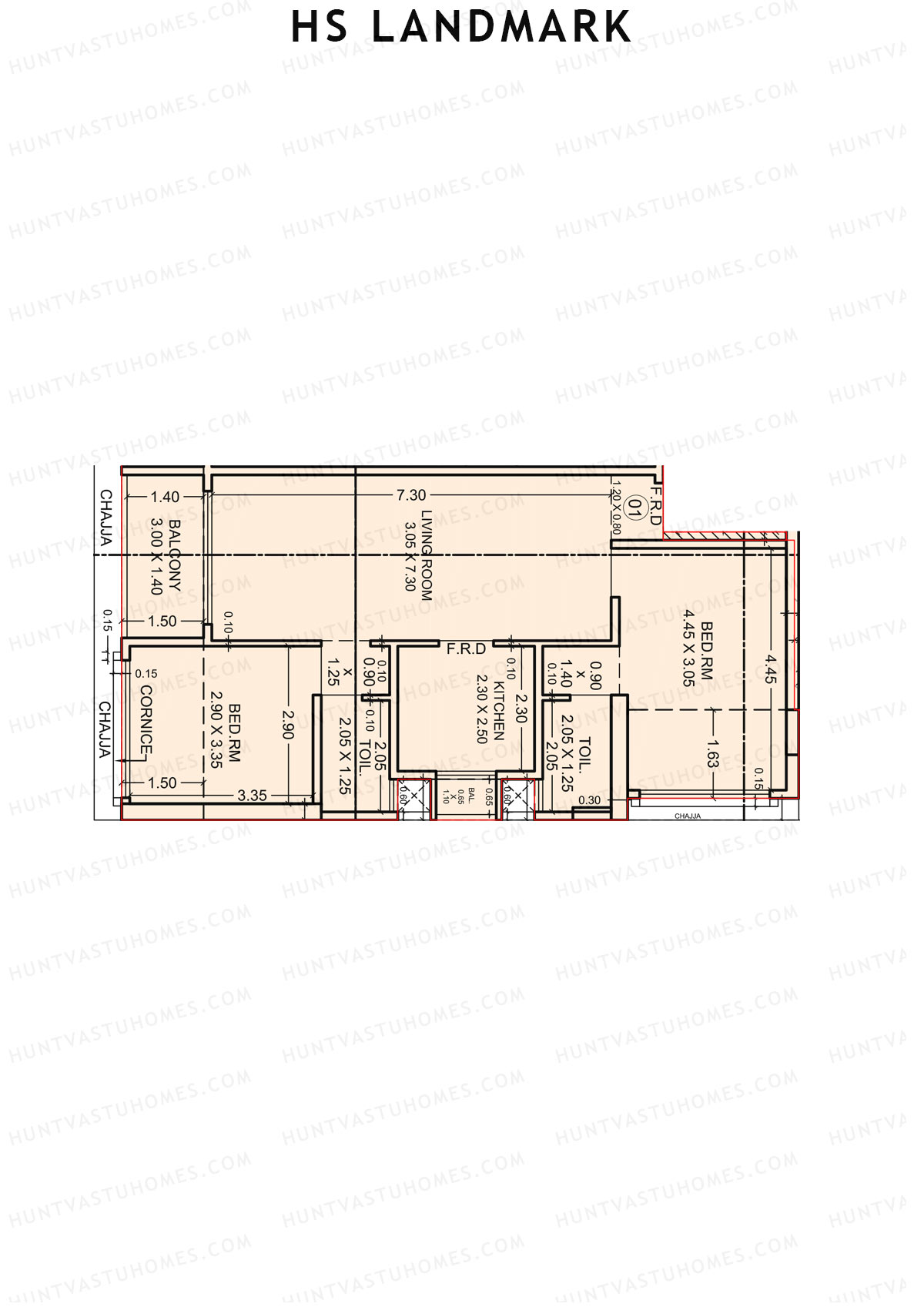 HS Landmark Tower A Unit 1 Floor Plan